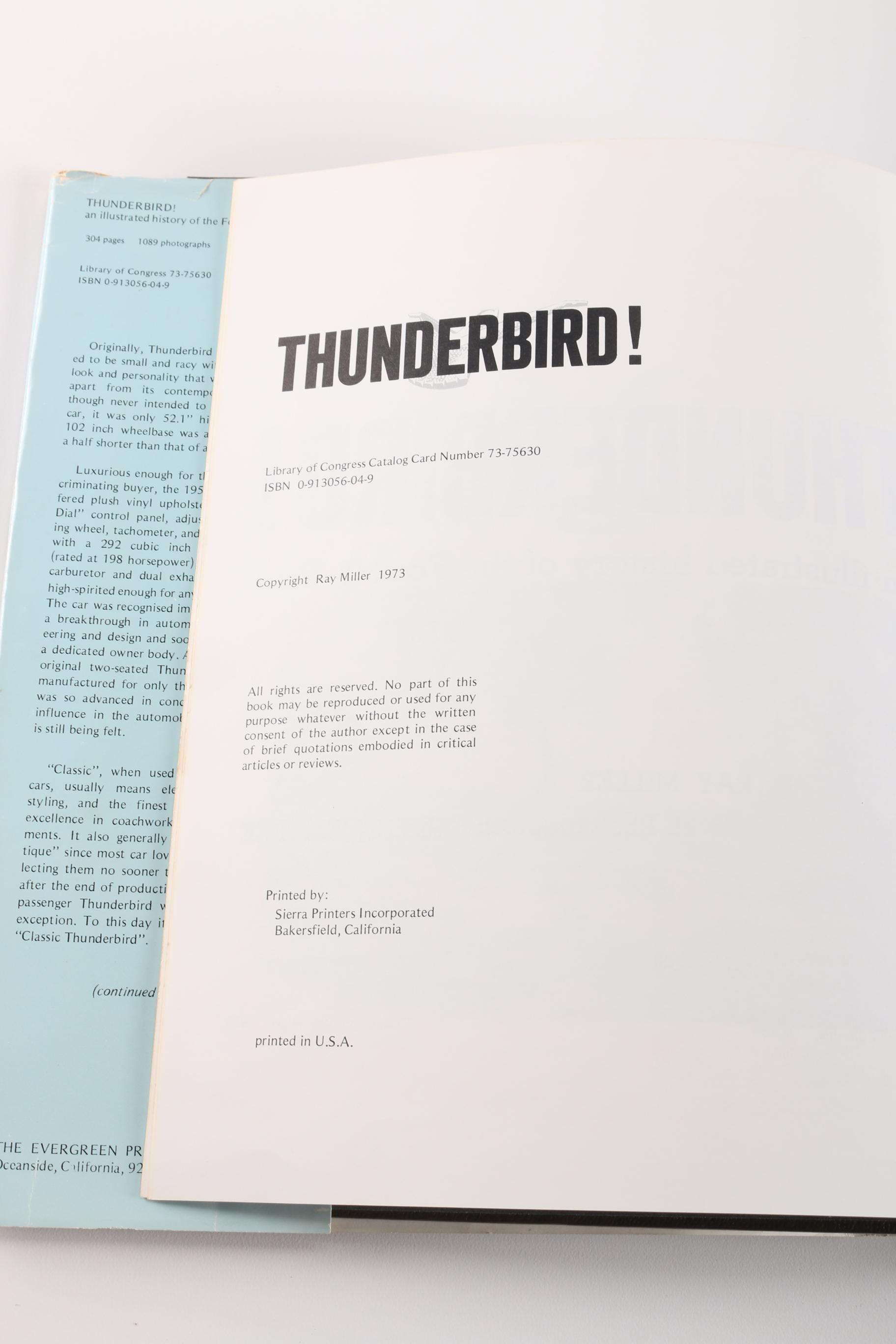 Ford Thunderbird Memorabilia including "Solido 1955 Thunderbird G. Sport 4517"