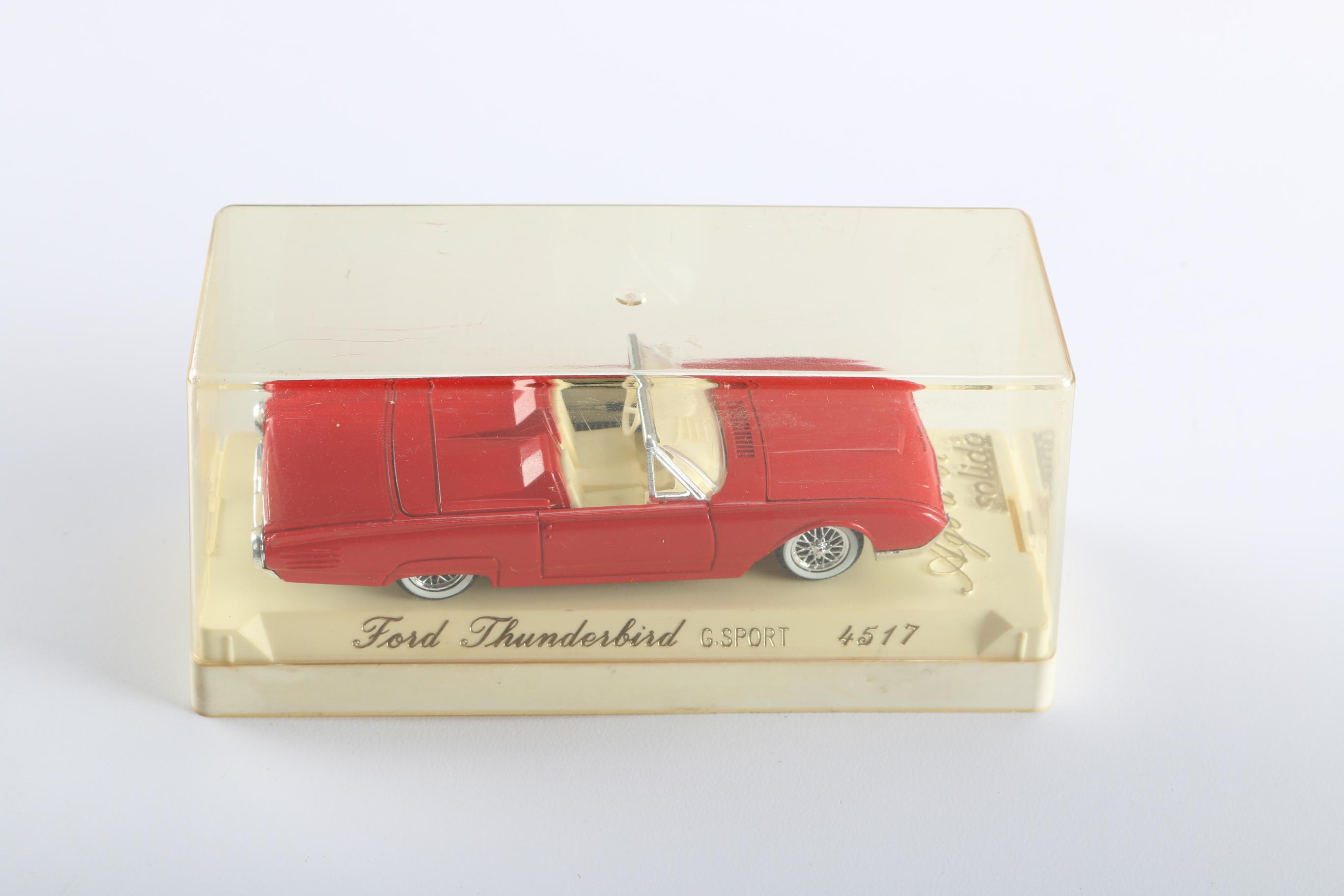 Ford Thunderbird Memorabilia including "Solido 1955 Thunderbird G. Sport 4517"