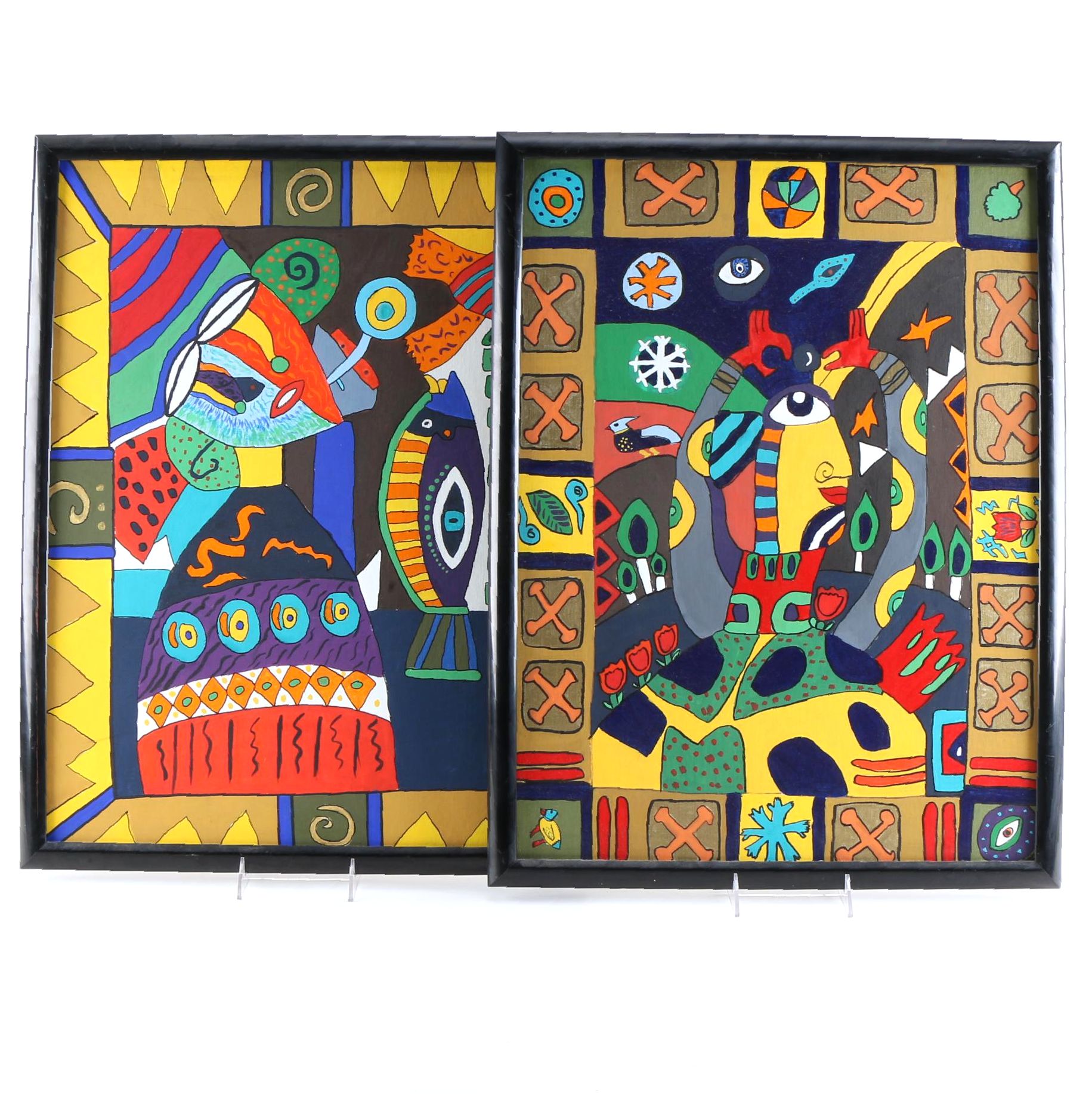 Oil Paintings on Canvas of Abstract Figures