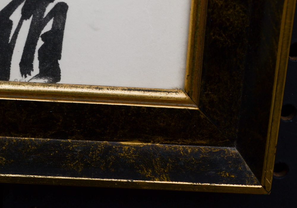 Da Wei Kwo Lithograph Titled "Tess" Depicting a Black Cat