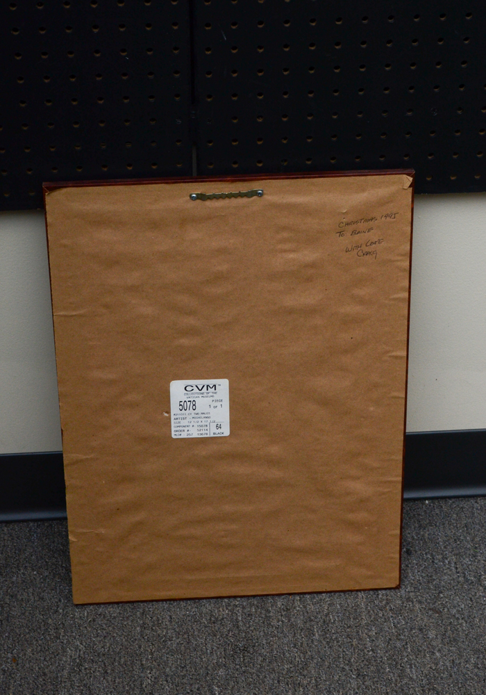 After Michelangelo Giclee of Drawing Depicting Two Nude Males in Battle