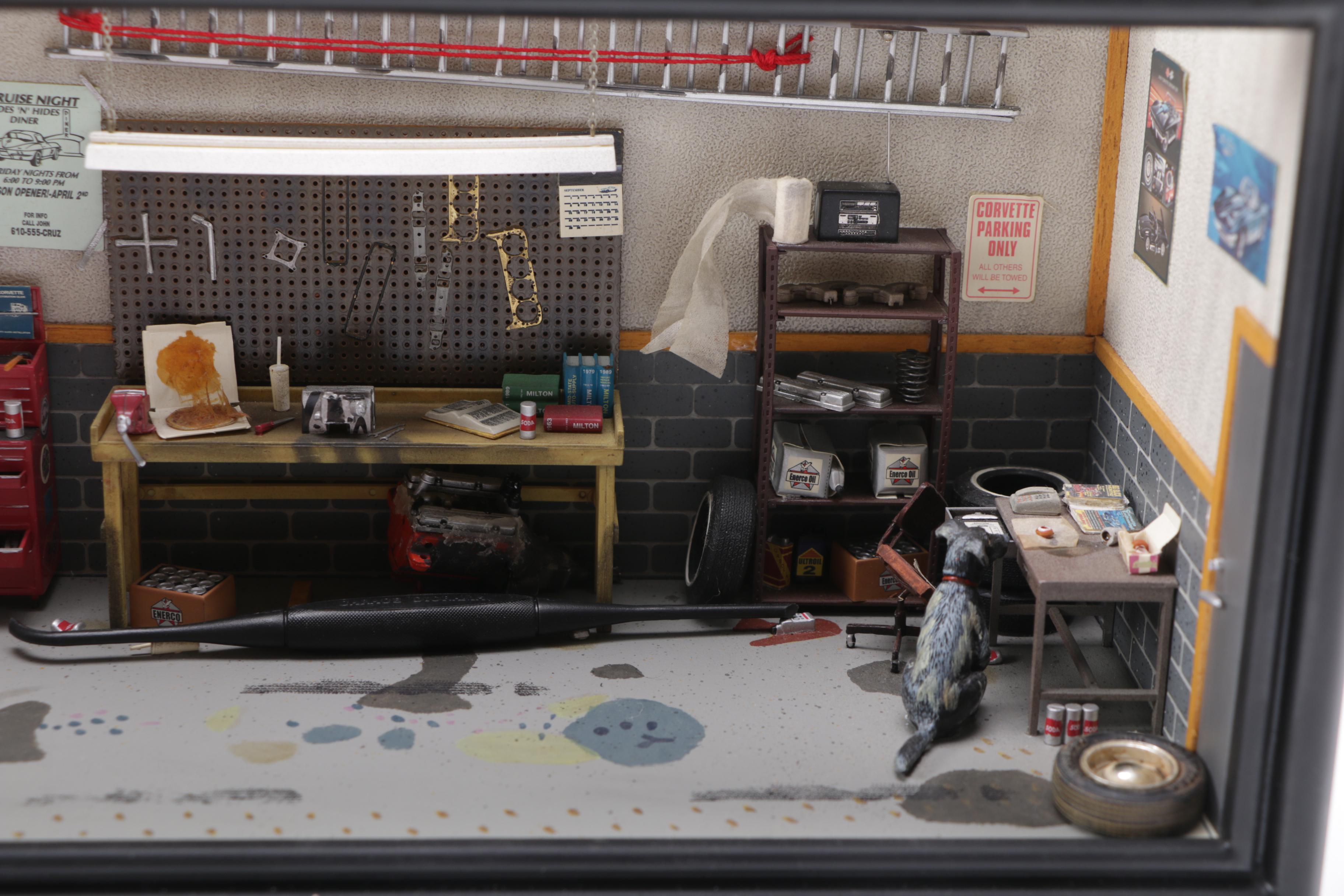 Franklin Mint Corvette Garage Diorama