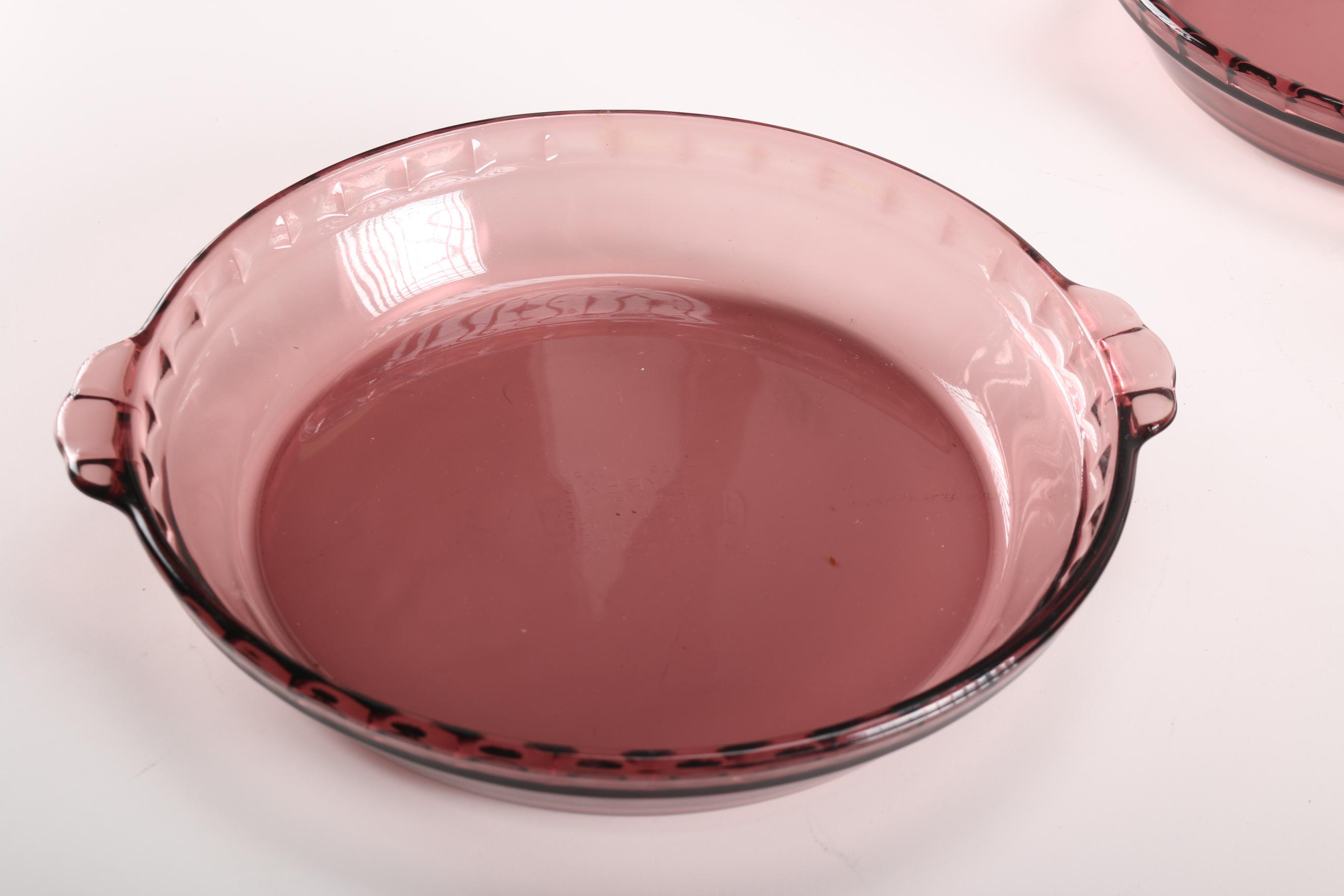 Burgundy Pyrex "Vision" Corning Glassware