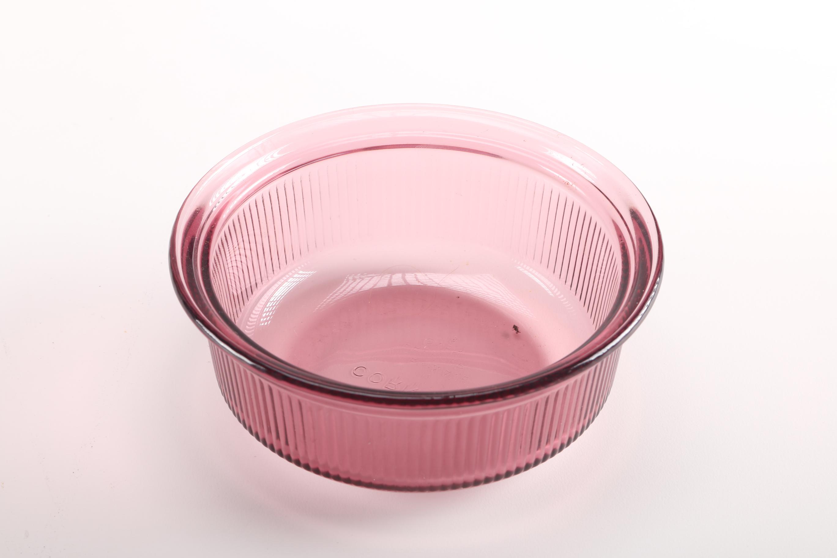 Burgundy Pyrex "Vision" Corning Glassware