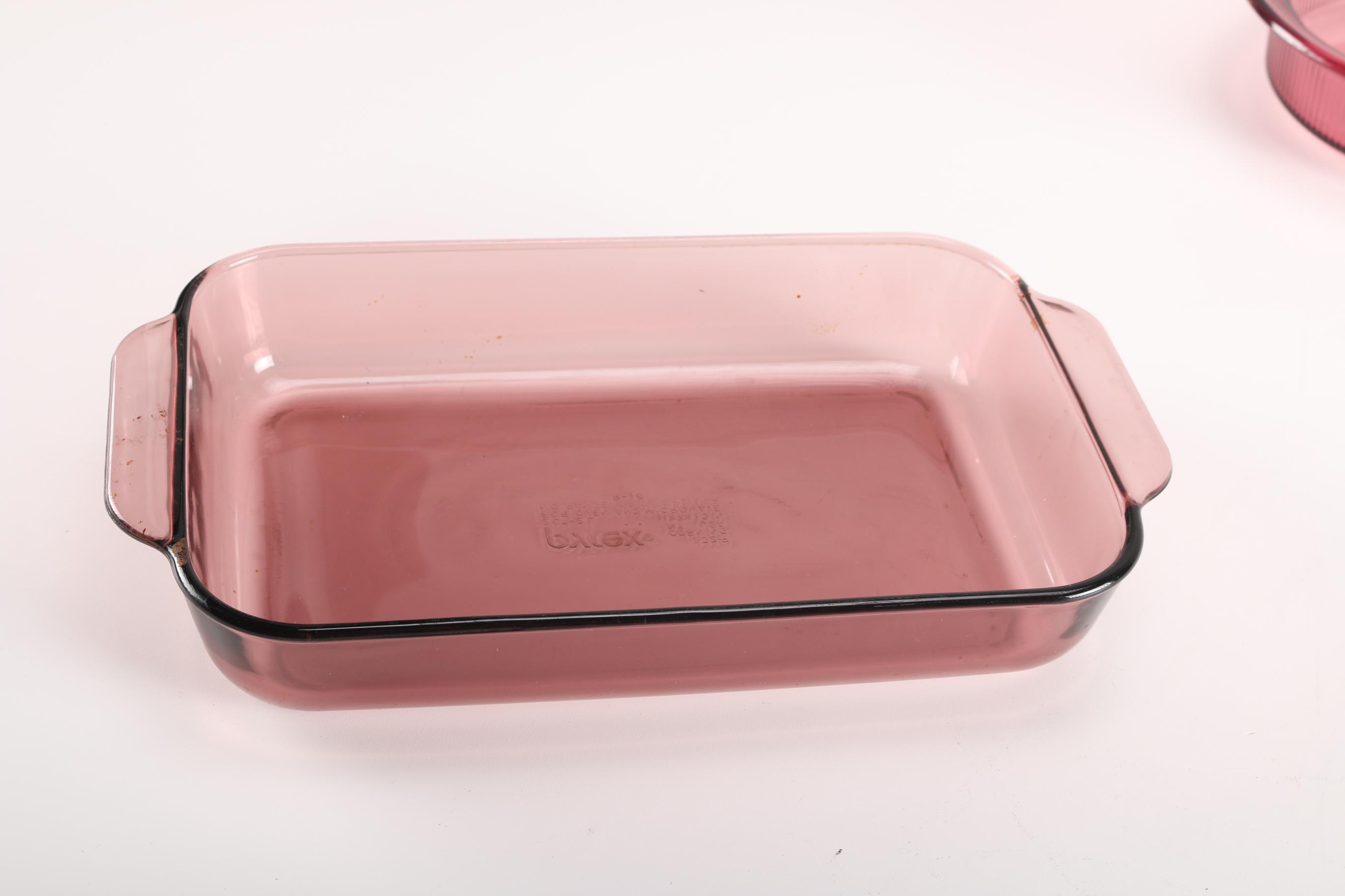 Burgundy Pyrex "Vision" Corning Glassware