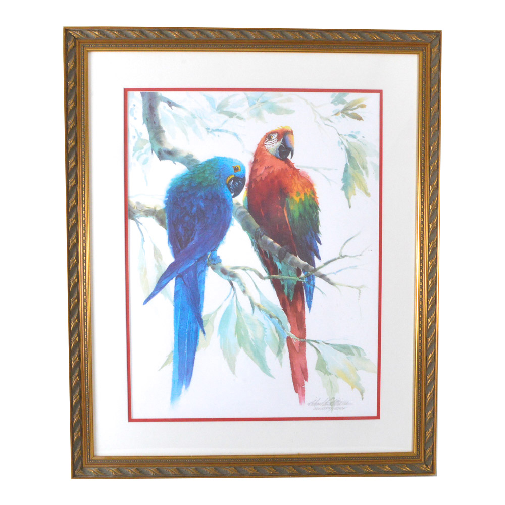 Richard E. Williams Limited Edition Offset Lithograph "Macaws"