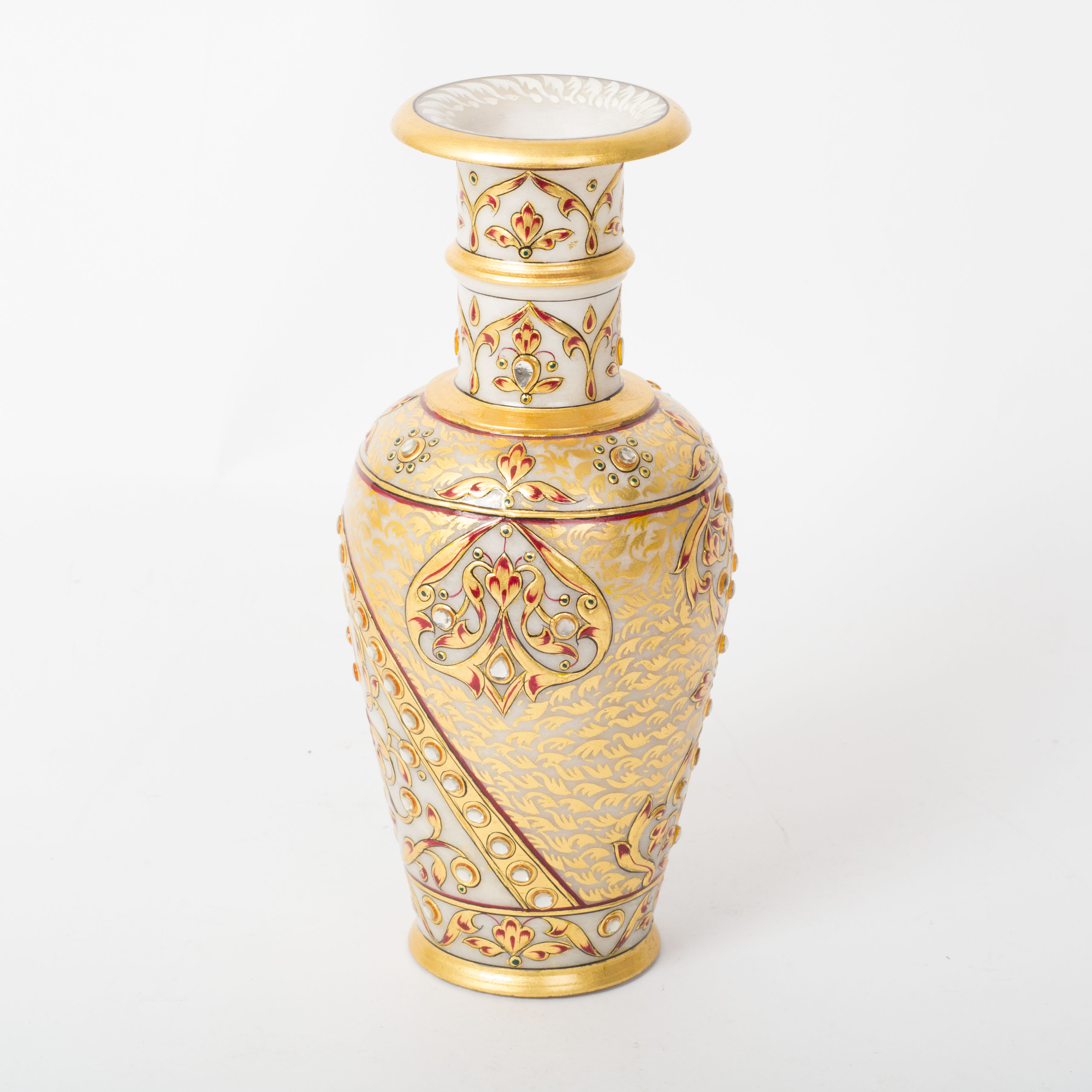 Hand Painted Bohemian Glass Vase