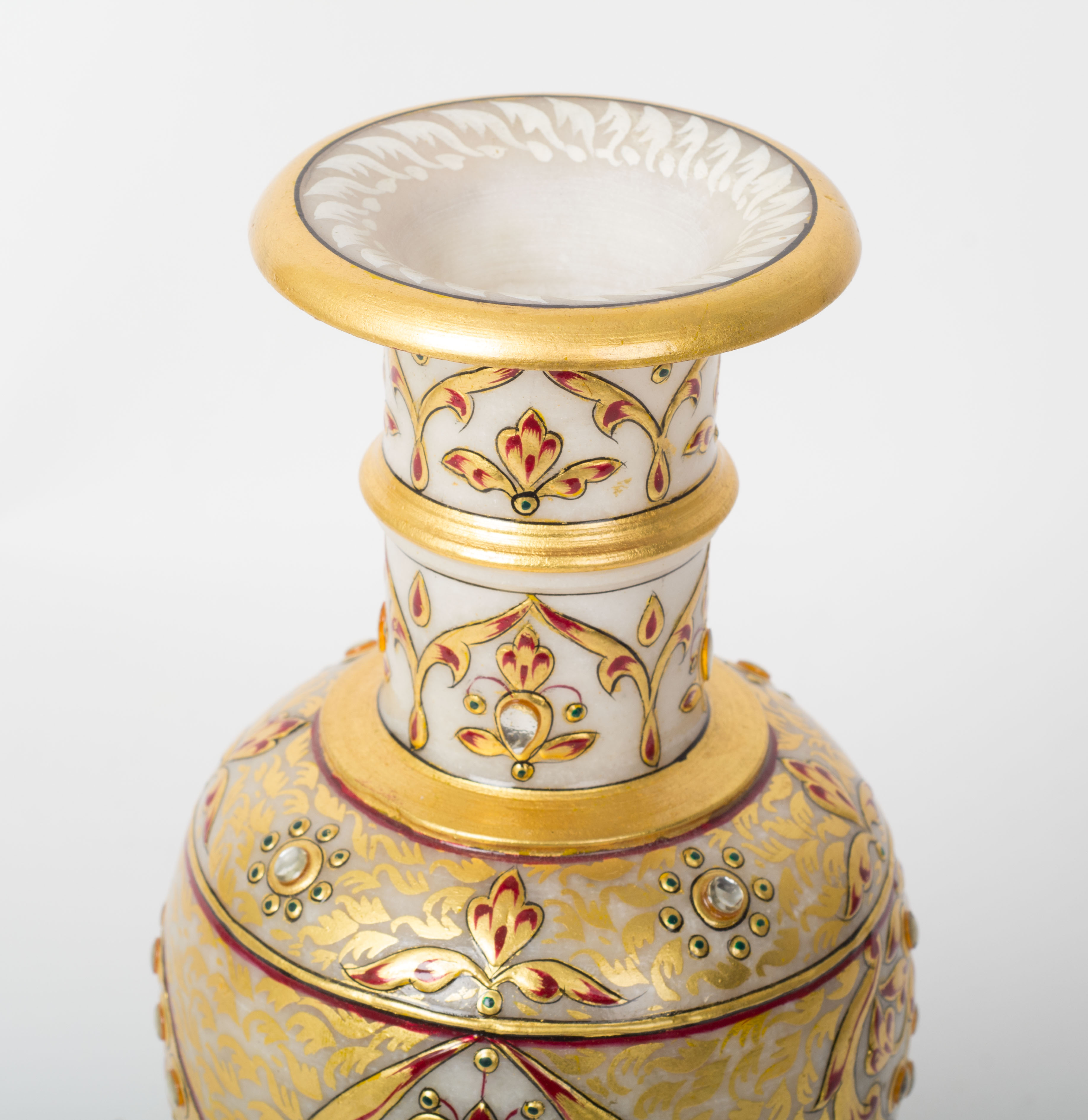 Hand Painted Bohemian Glass Vase