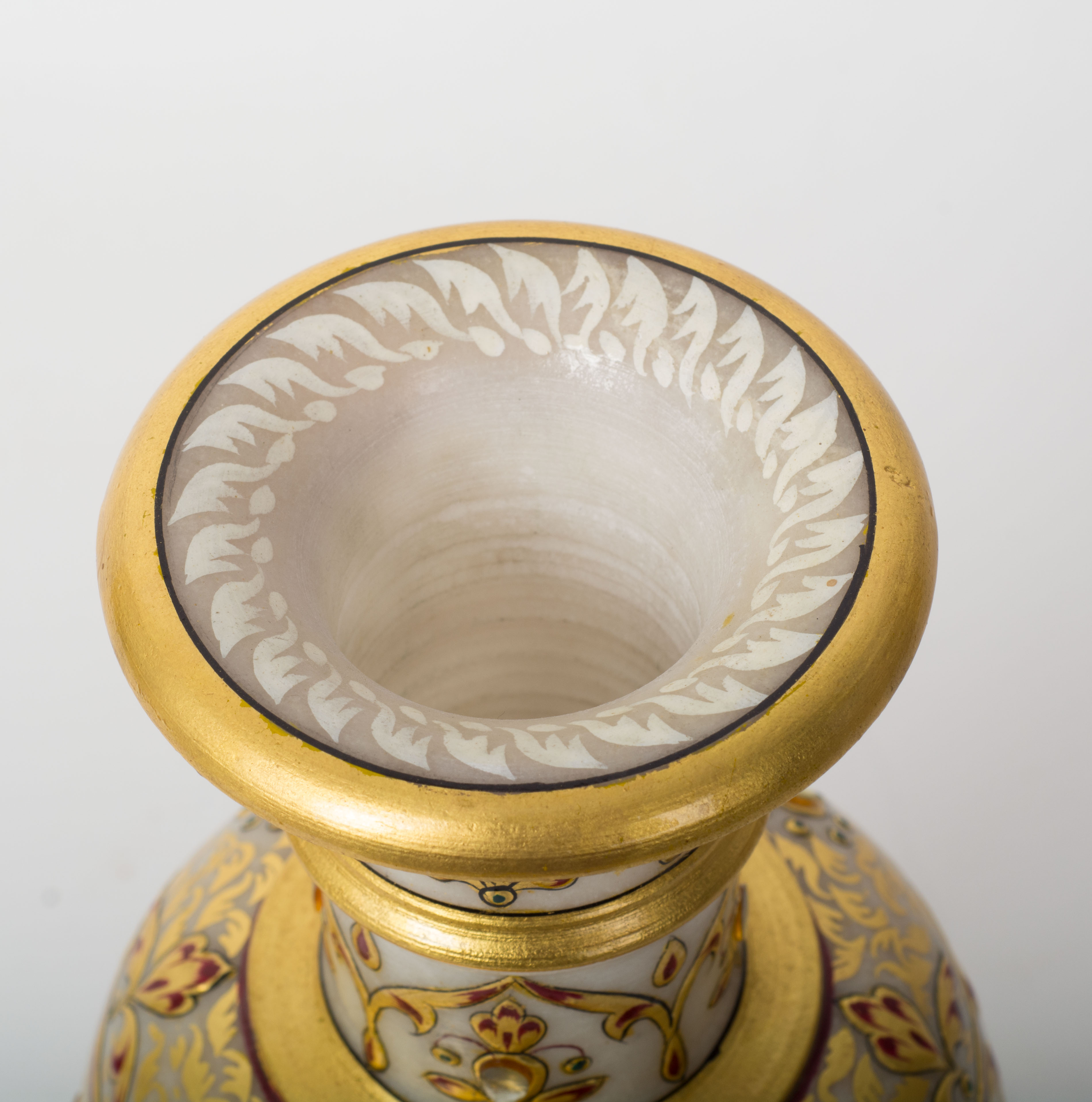 Hand Painted Bohemian Glass Vase