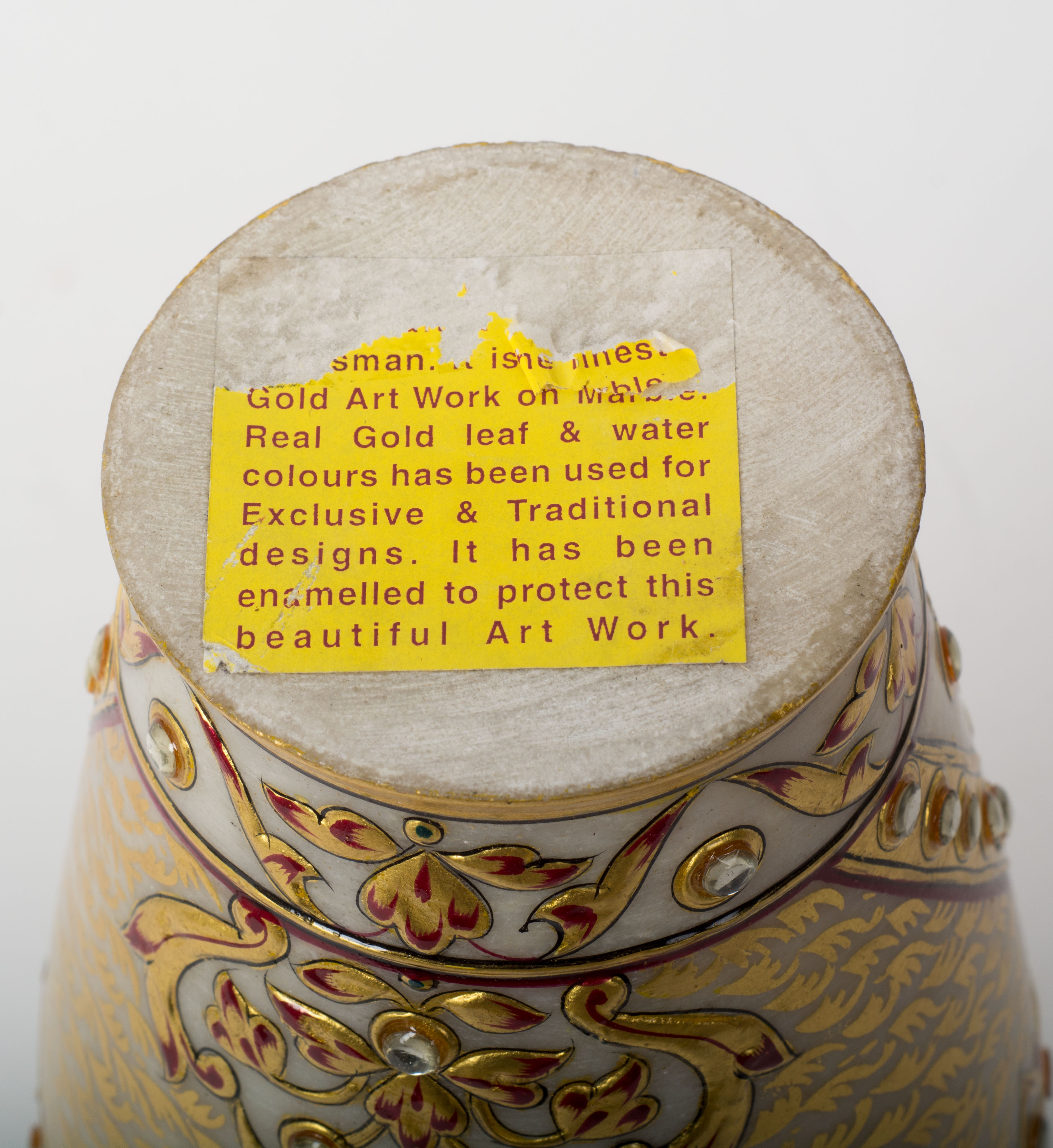 Hand Painted Bohemian Glass Vase