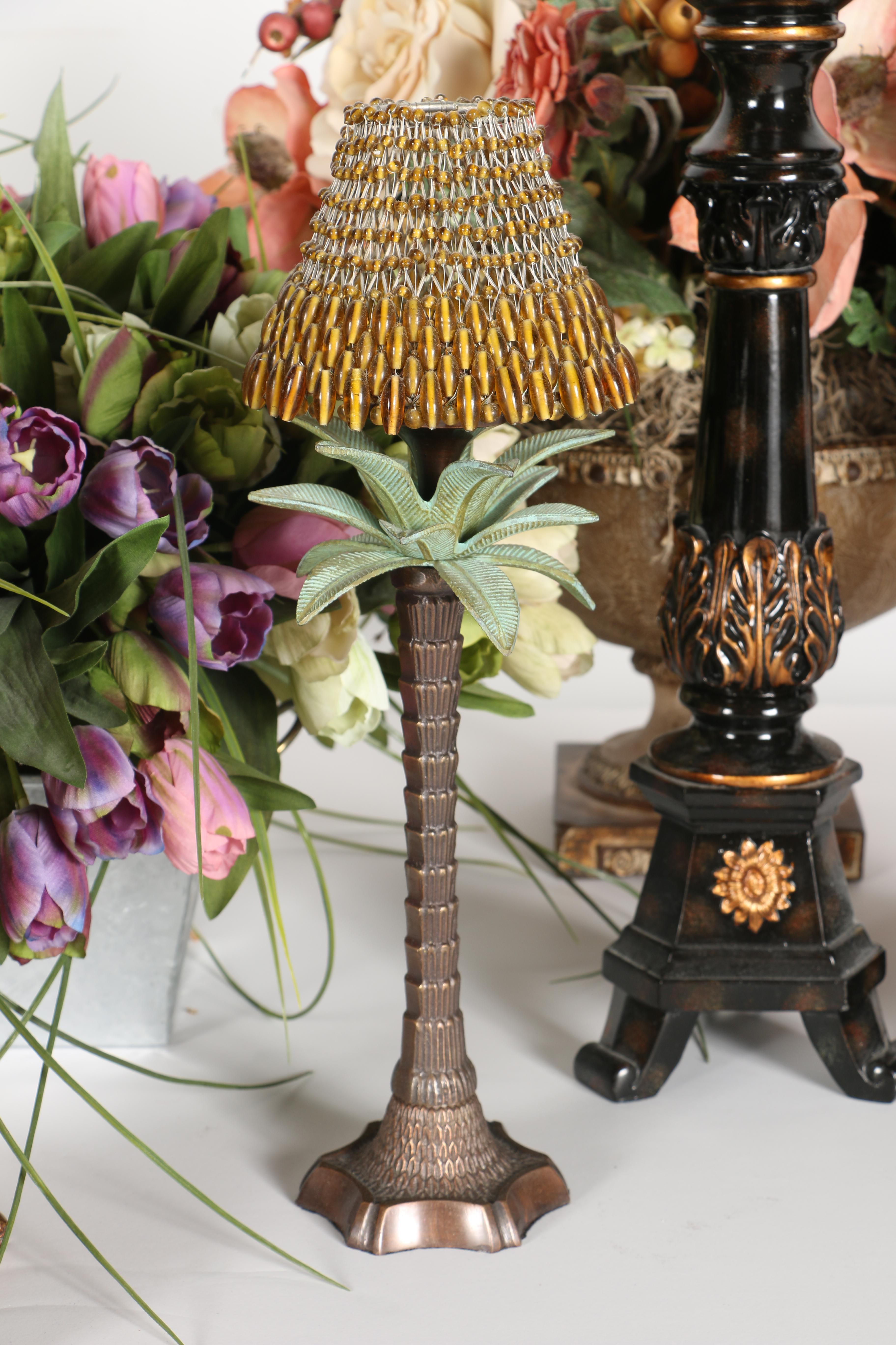 Pair of Floral Centerpieces Featuring Candle Holders