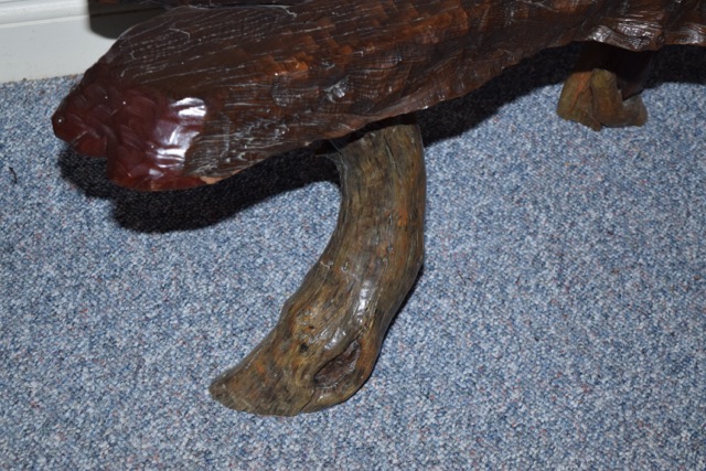 Equine Themed Live Edge Slab Coffee Table