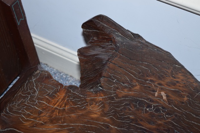 Equine Themed Live Edge Slab Coffee Table