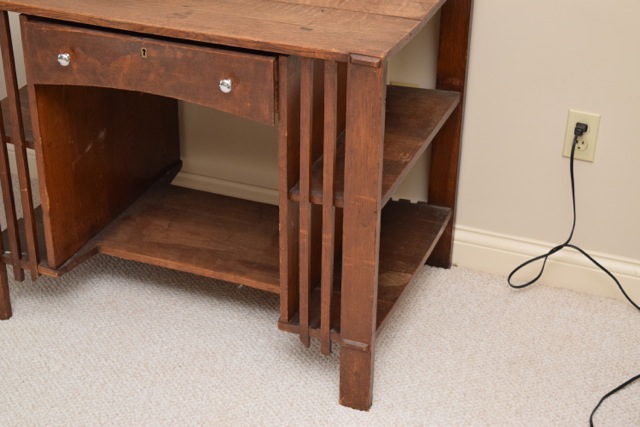 Vintage Mission Style Oak Desk