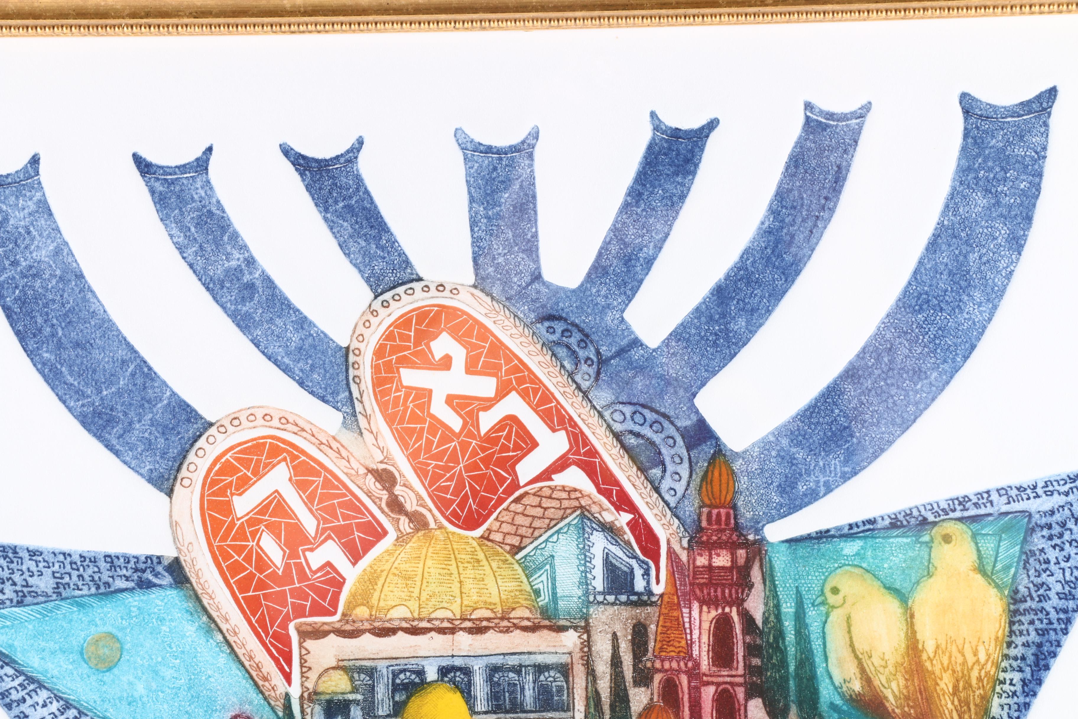 Amram Ebgi Limited Edition Lithograph "Six Symbols"