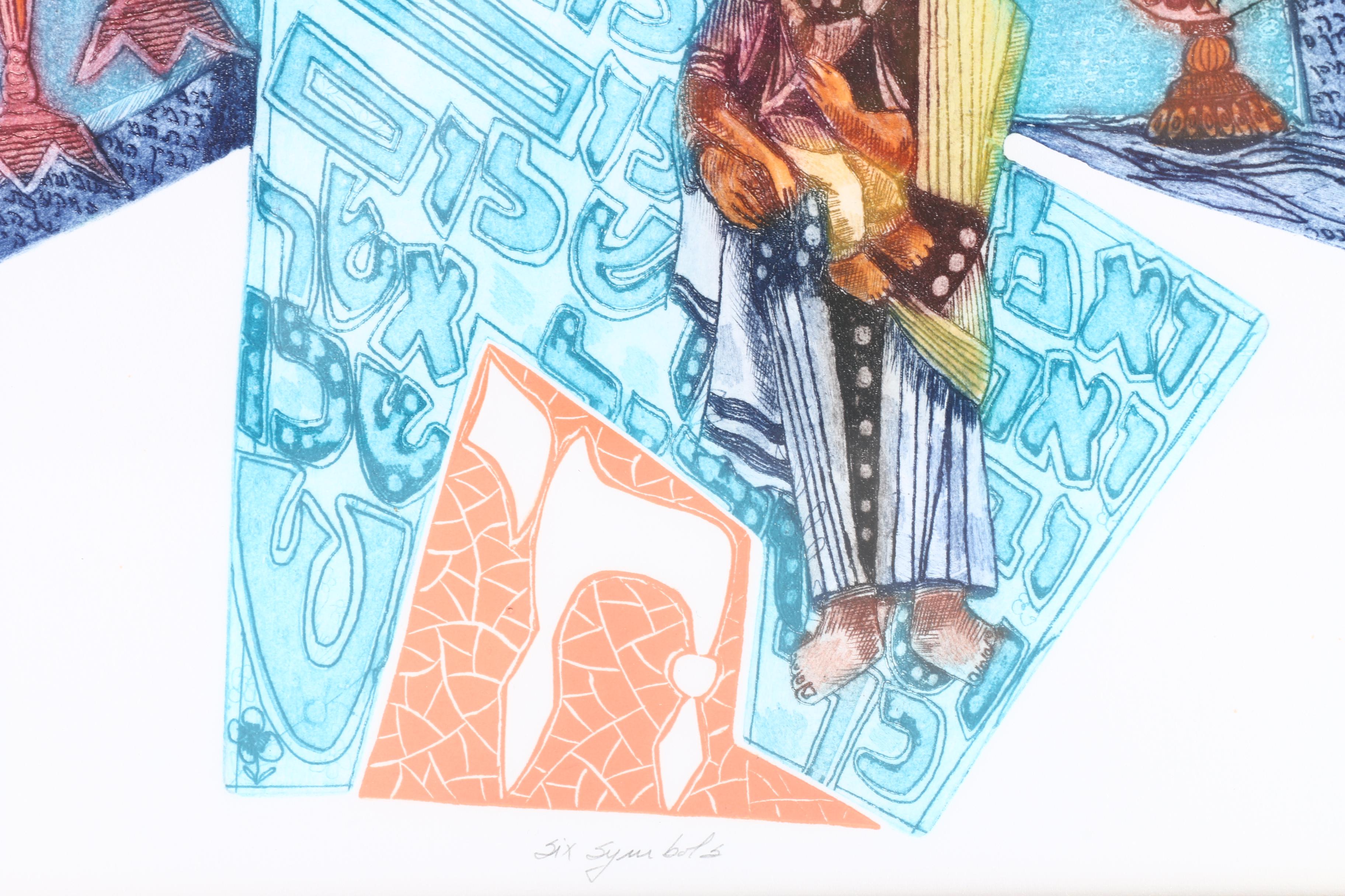 Amram Ebgi Limited Edition Lithograph "Six Symbols"