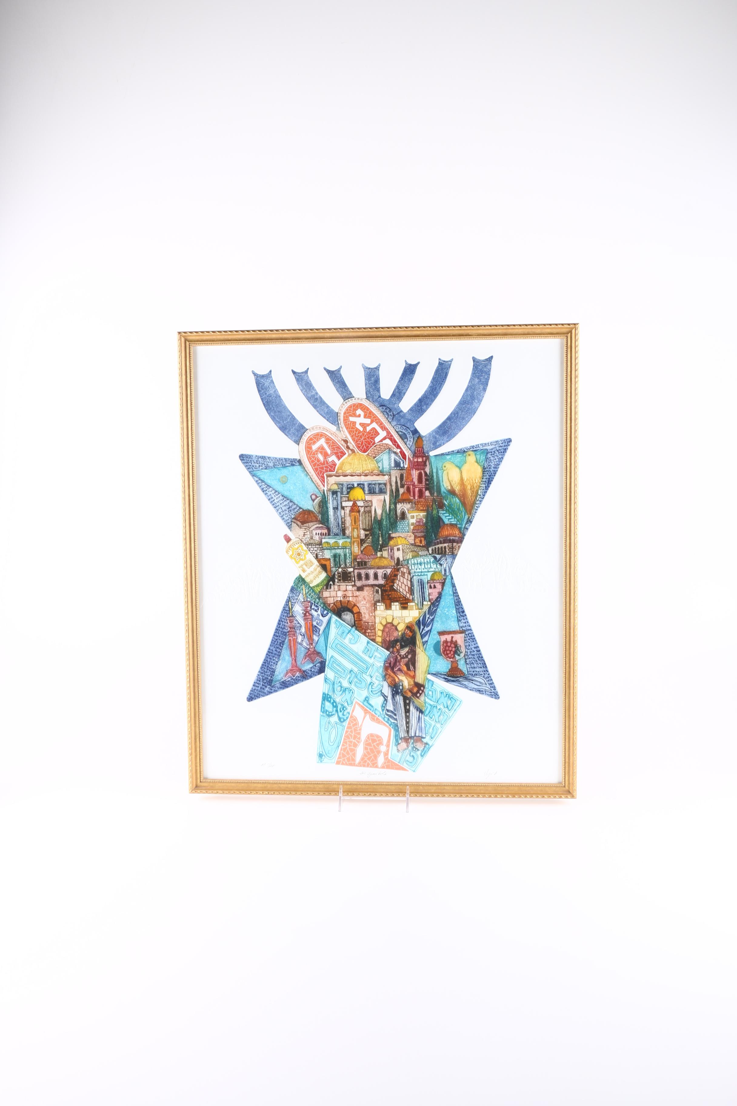 Amram Ebgi Limited Edition Lithograph "Six Symbols"