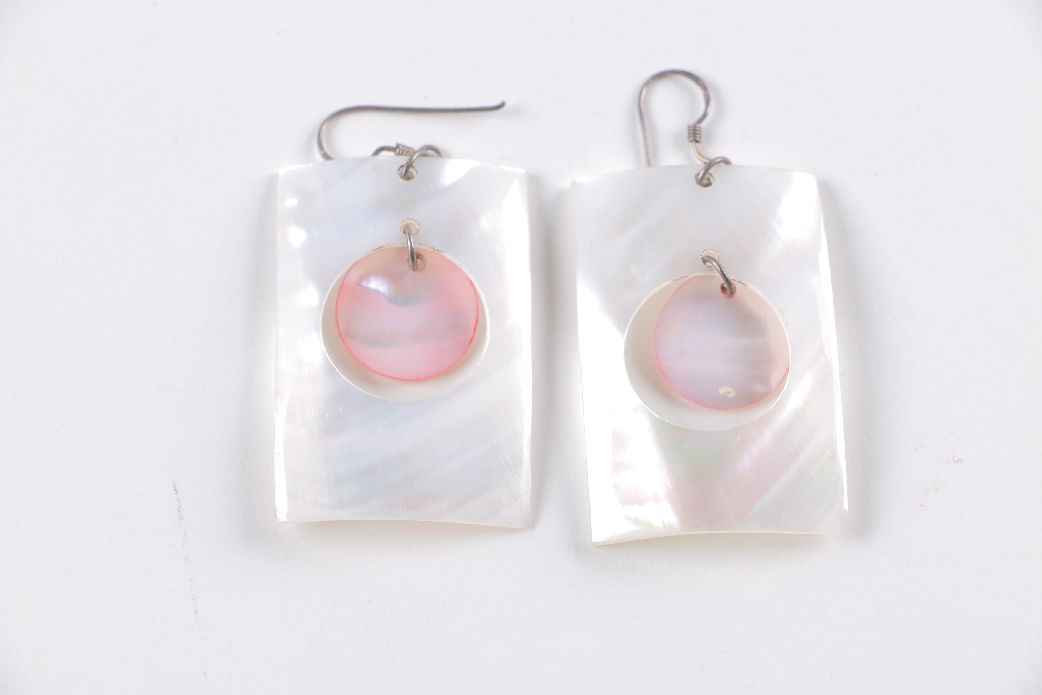 Mixed Stones Including Mother of Pearl Costume Jewelry