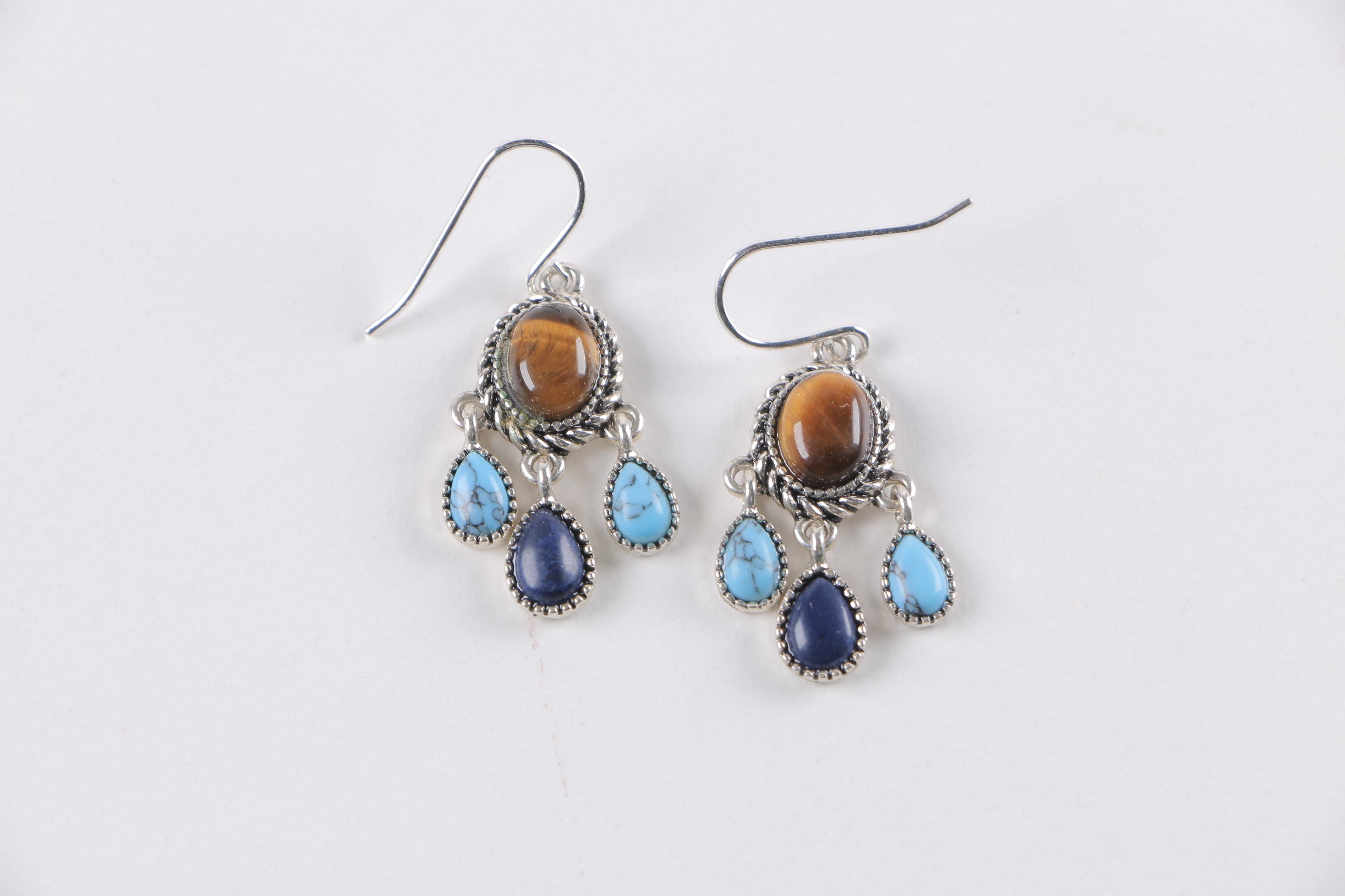 Mixed Stones Including Mother of Pearl Costume Jewelry