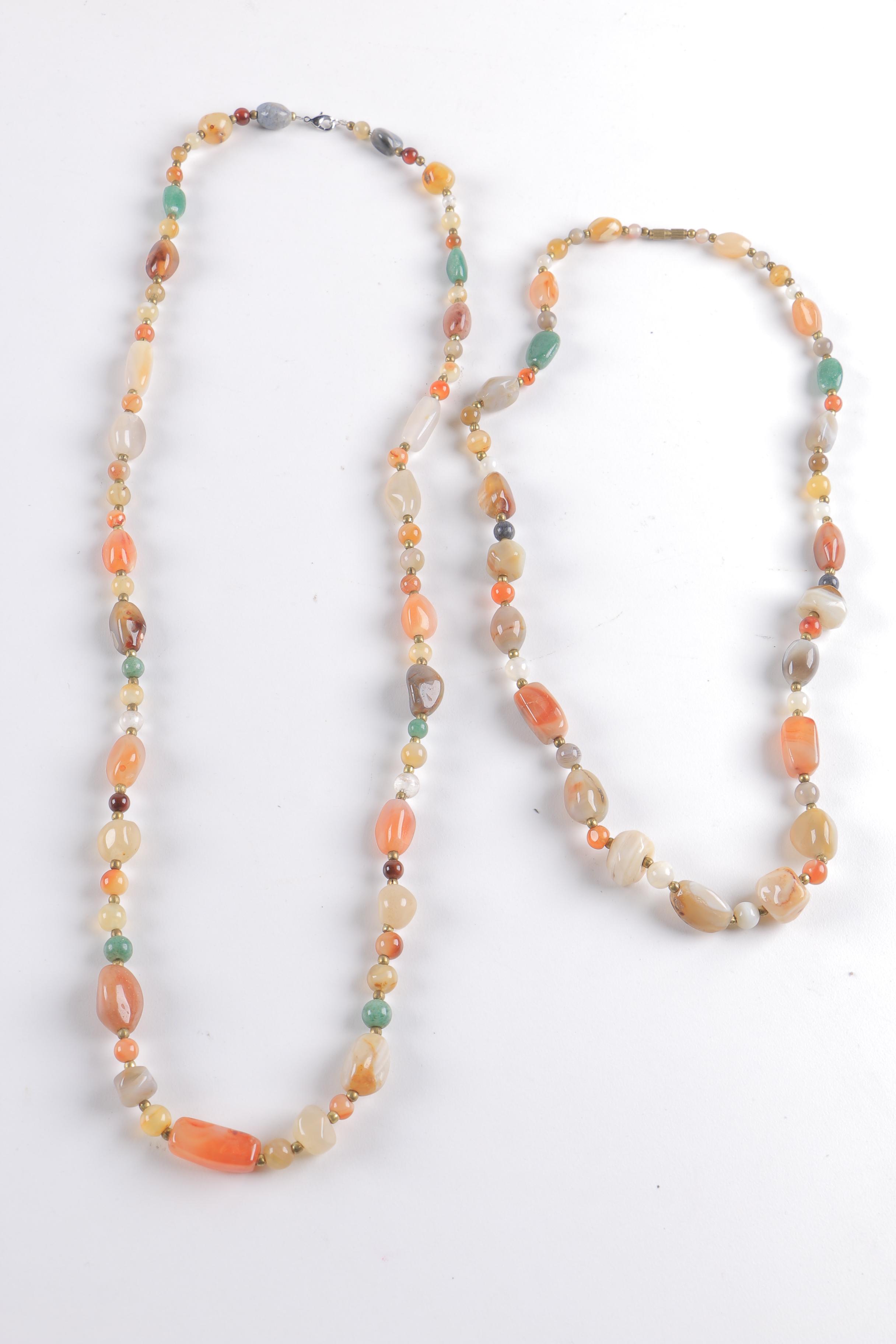 Mixed Stones Including Mother of Pearl Costume Jewelry