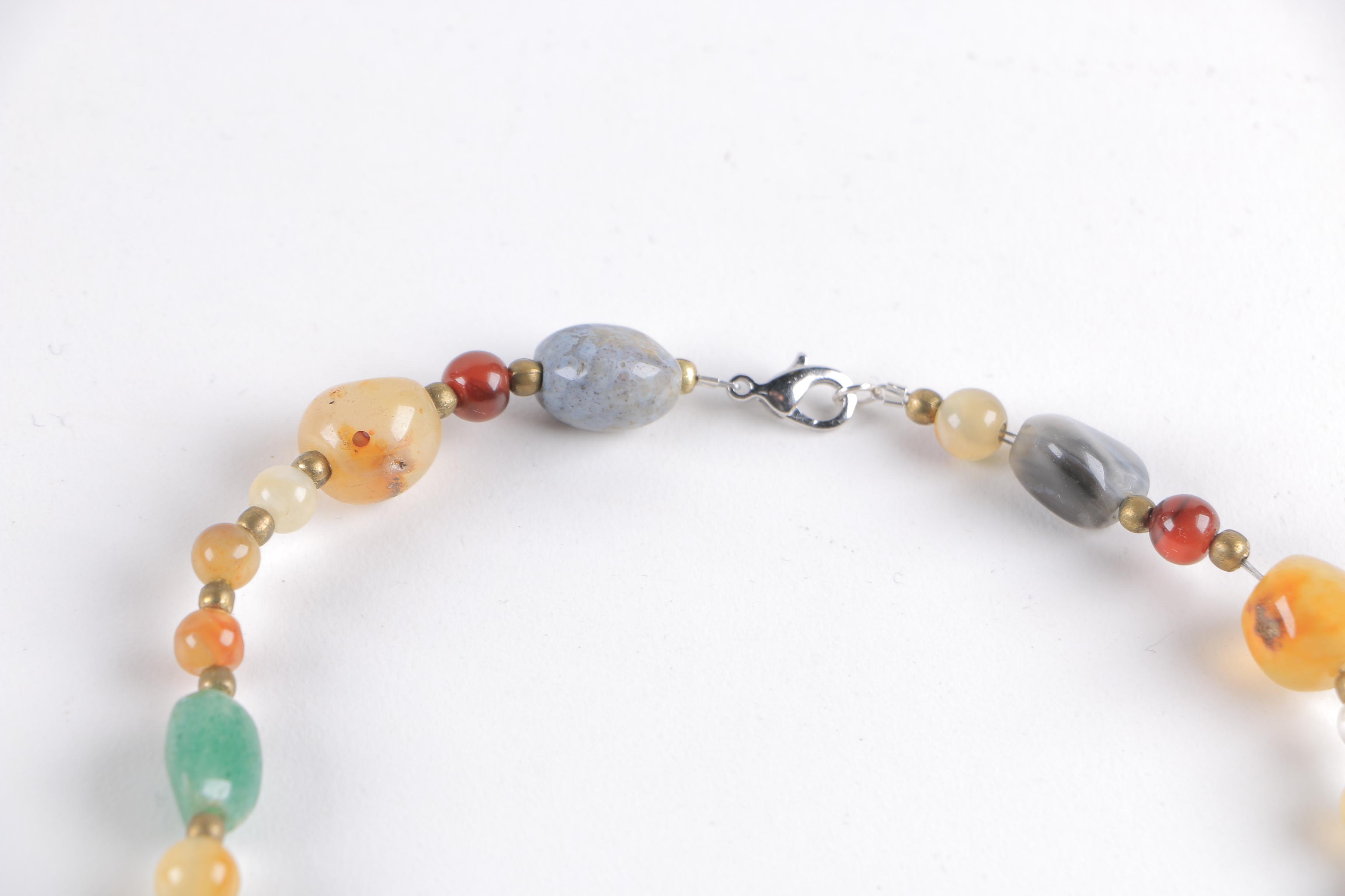 Mixed Stones Including Mother of Pearl Costume Jewelry