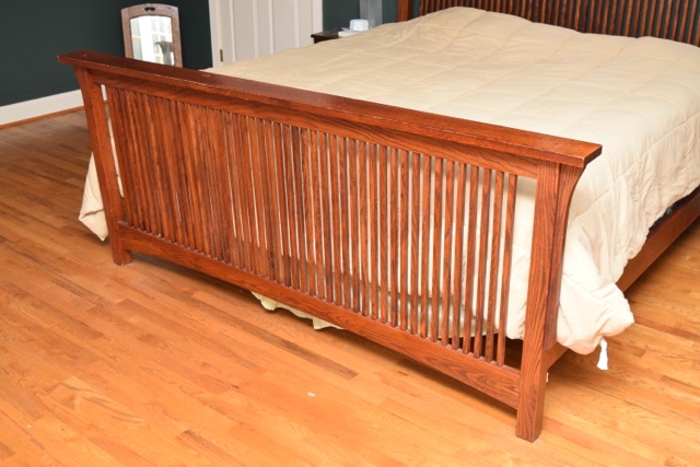 Mission Style Oak King Sized Bed Frame