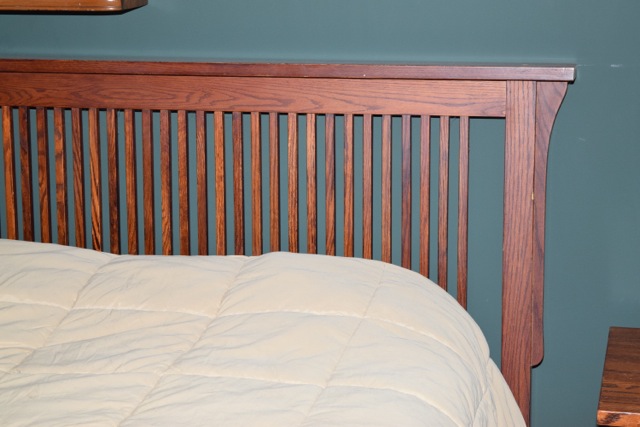 Mission Style Oak King Sized Bed Frame