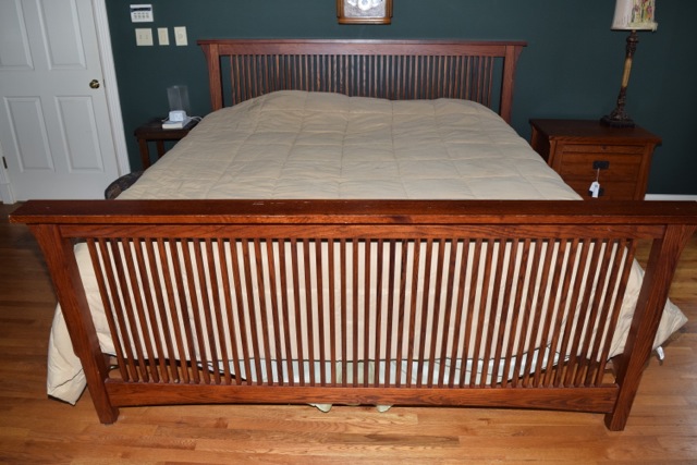 Mission Style Oak King Sized Bed Frame
