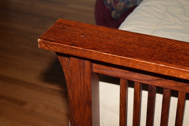 Mission Style Oak King Sized Bed Frame