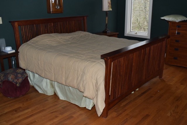 Mission Style Oak King Sized Bed Frame