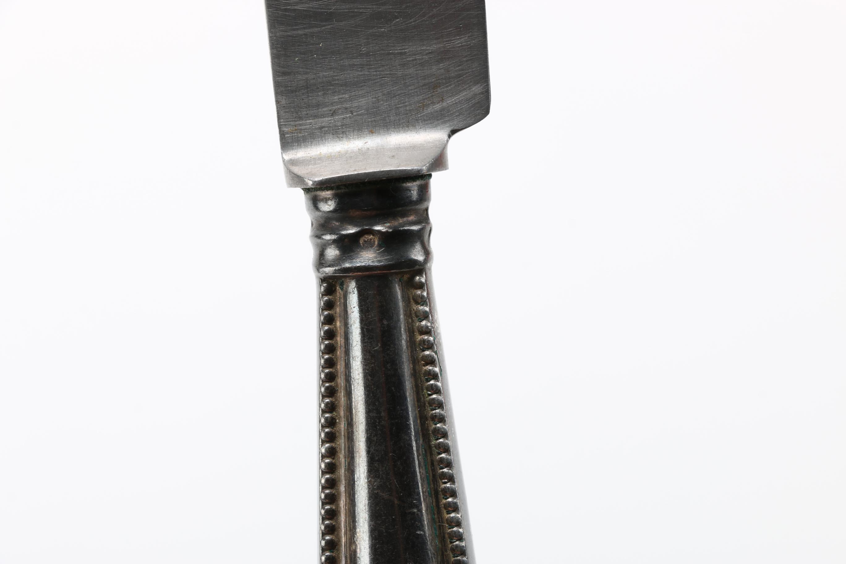 Sterling and Antler Carving Fork with Silver Plate Knife