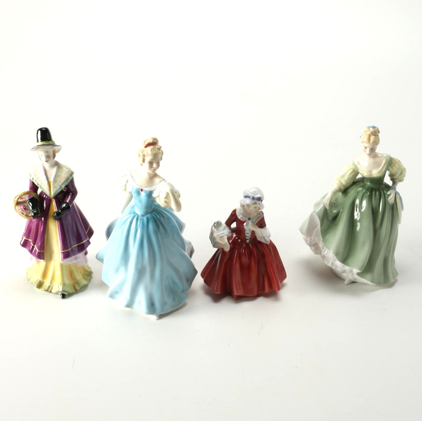Royal Doulton and Adderley Hand-Painted Figurines