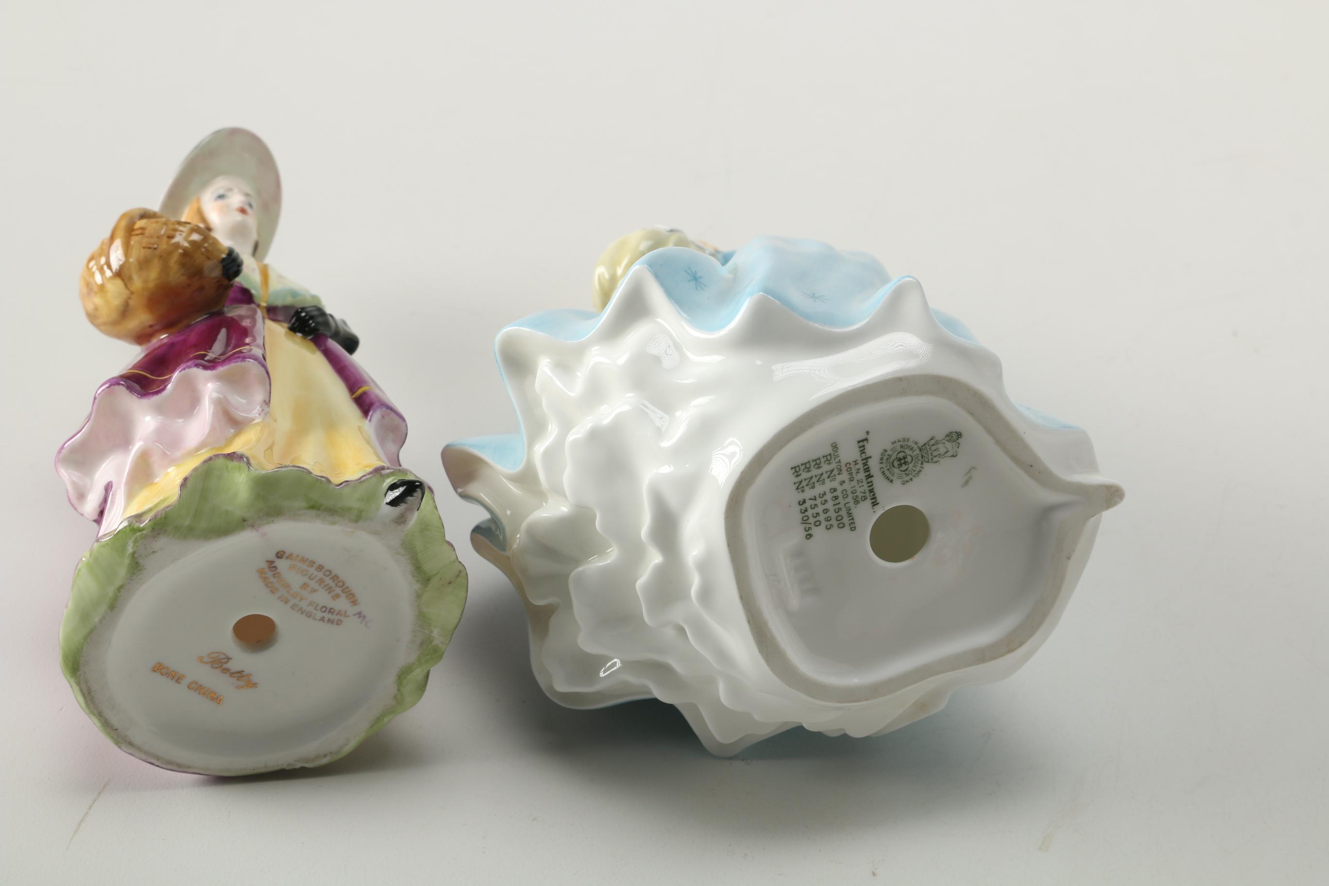 Royal Doulton and Adderley Hand-Painted Figurines