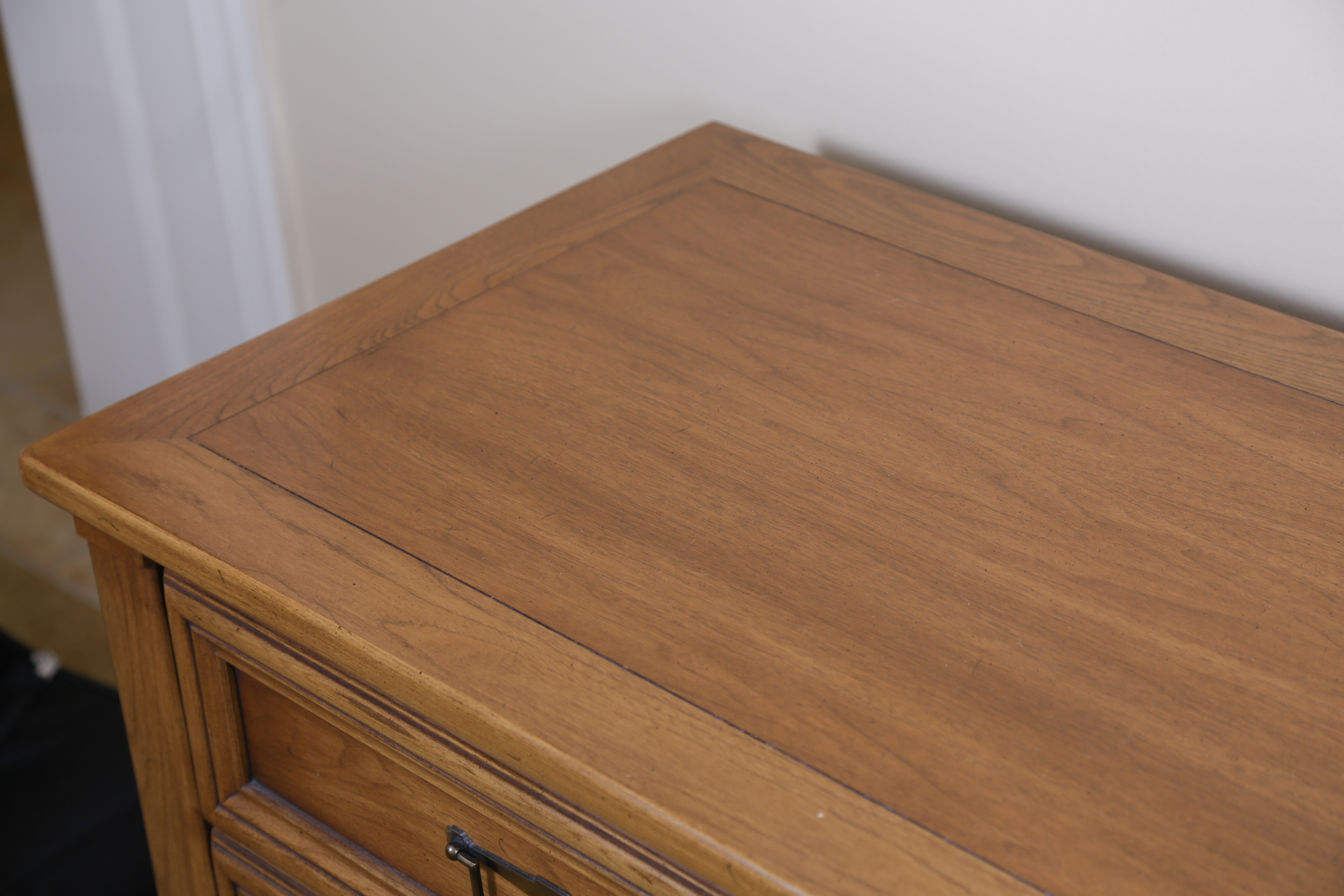 Vintage Butternut Dresser by White Furniture Company With Mirror