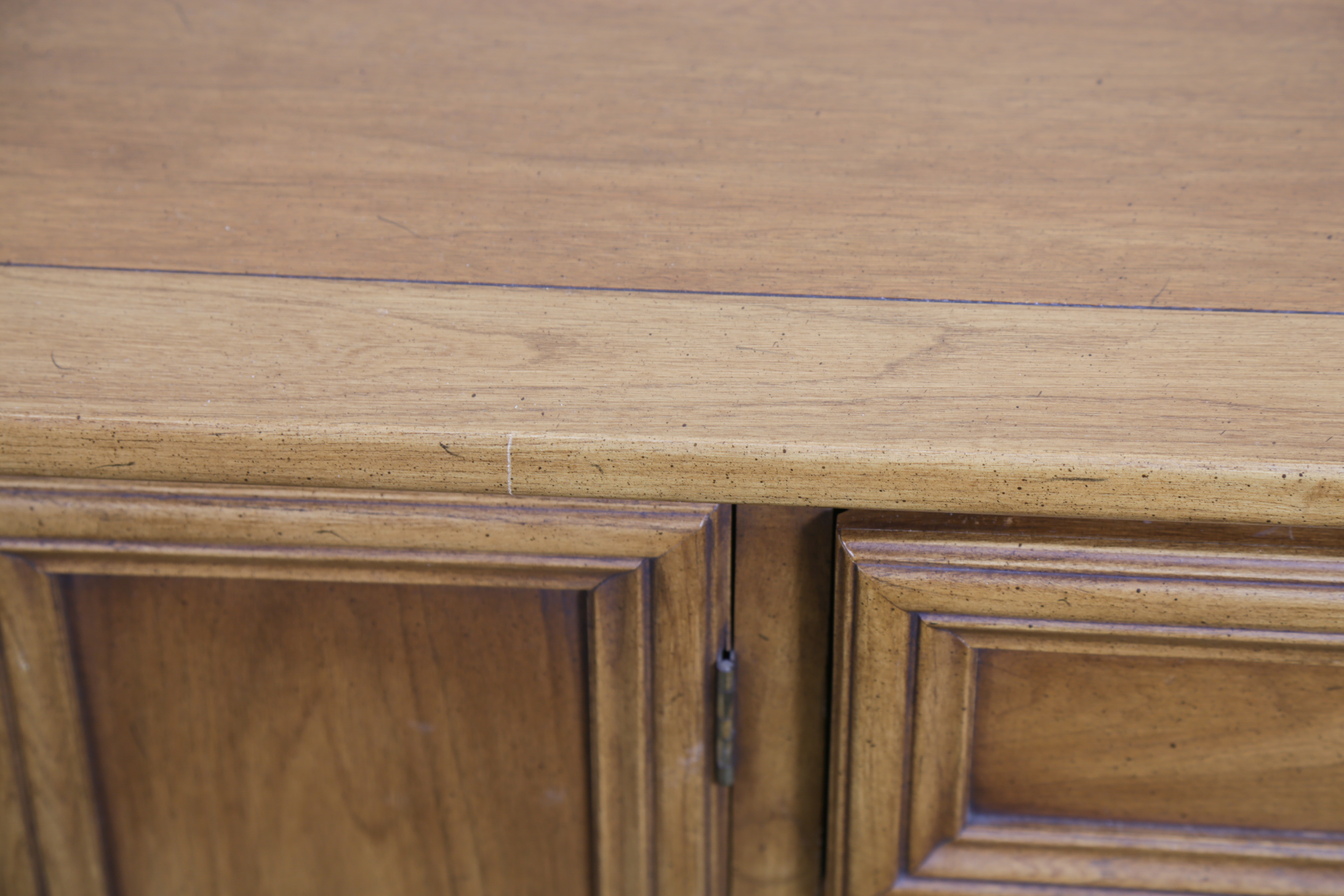 Vintage Butternut Dresser by White Furniture Company With Mirror