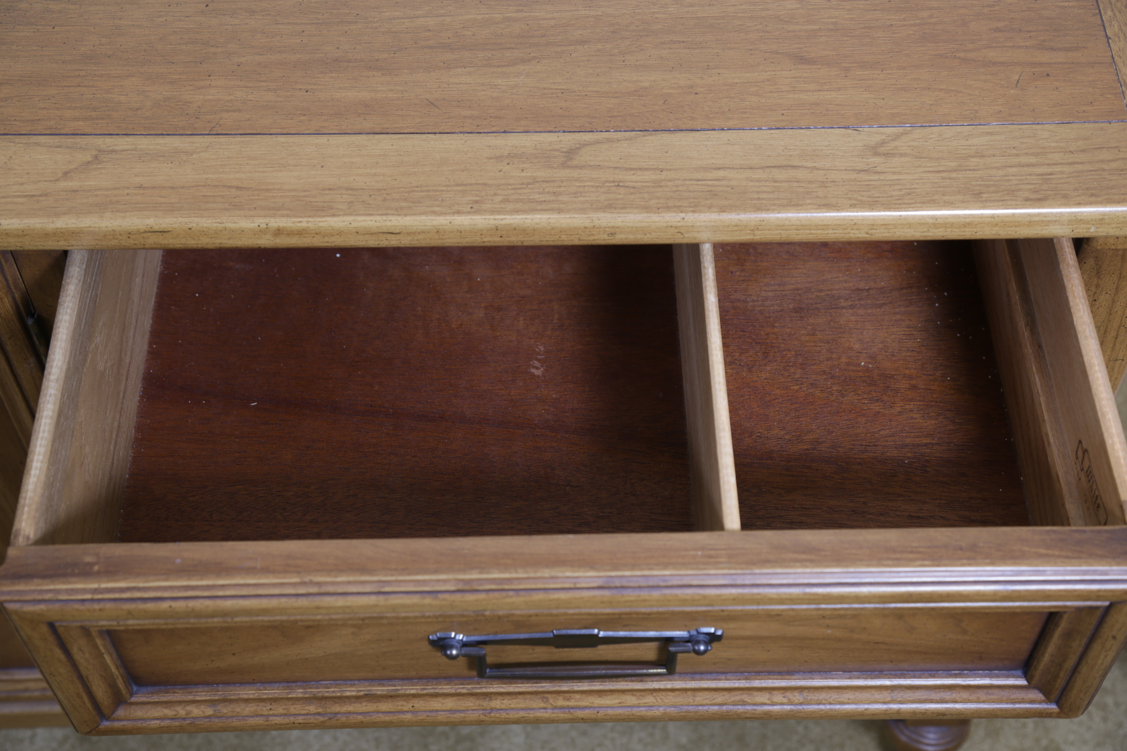 Vintage Butternut Dresser by White Furniture Company With Mirror