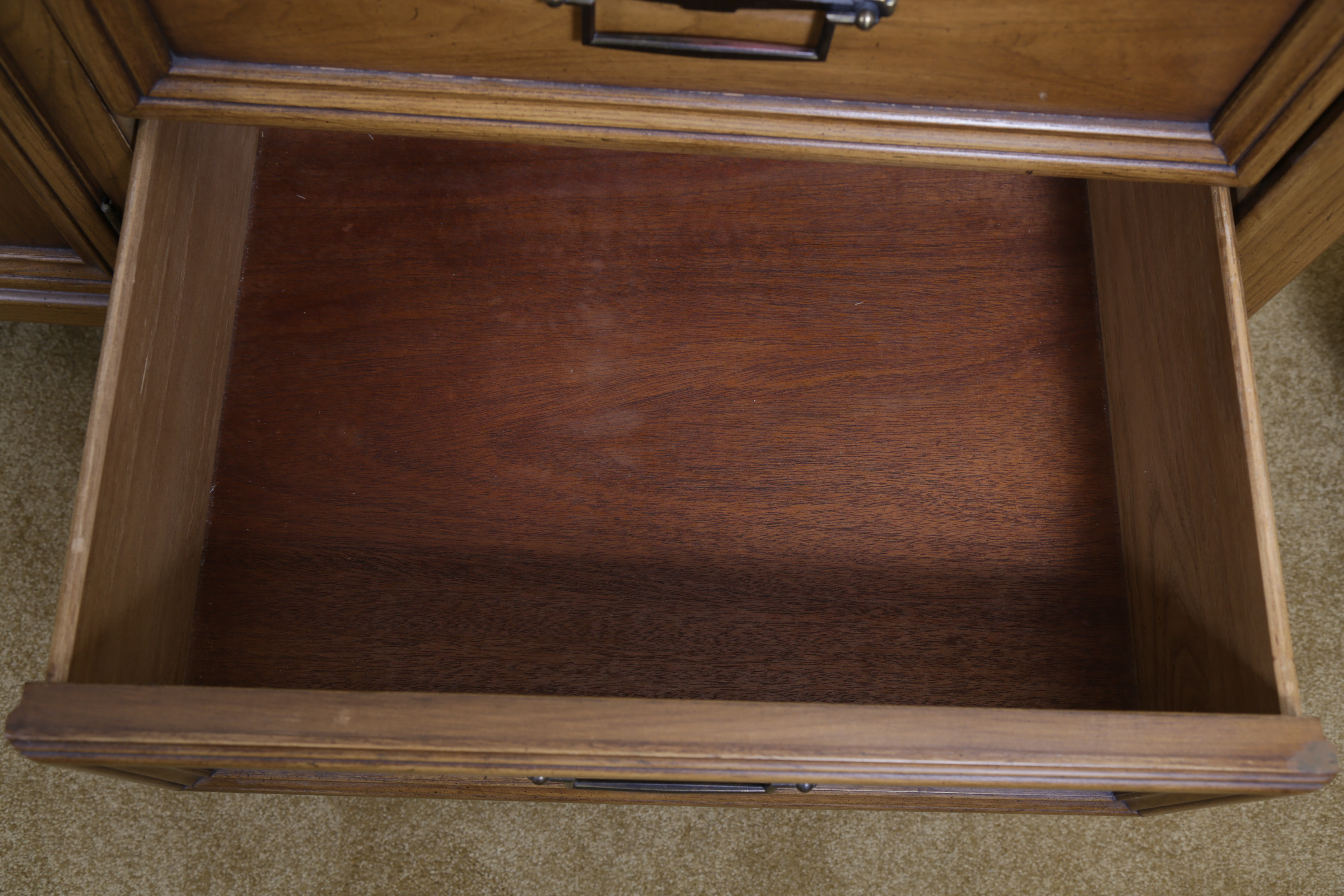 Vintage Butternut Dresser by White Furniture Company With Mirror