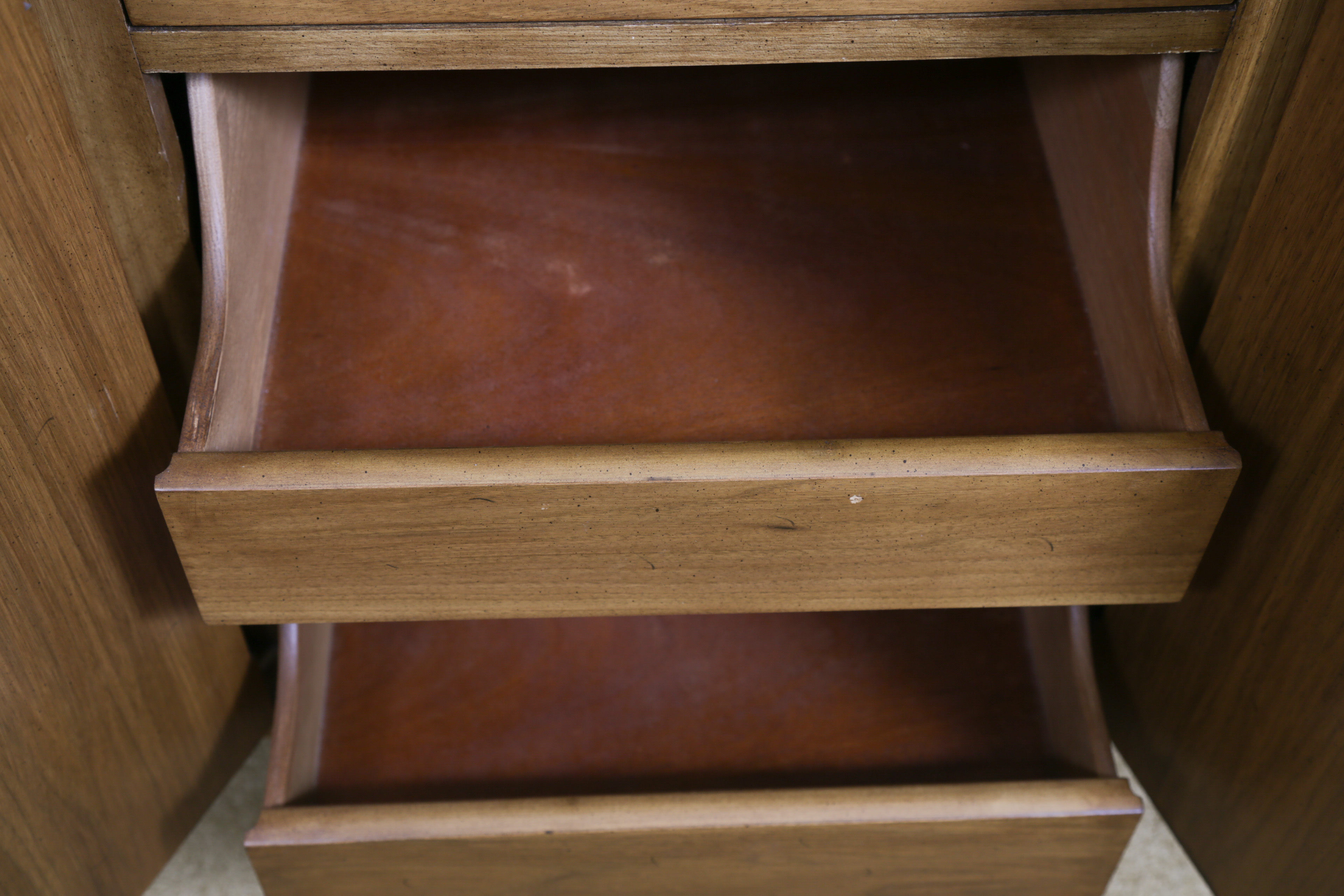 Vintage Butternut Dresser by White Furniture Company With Mirror