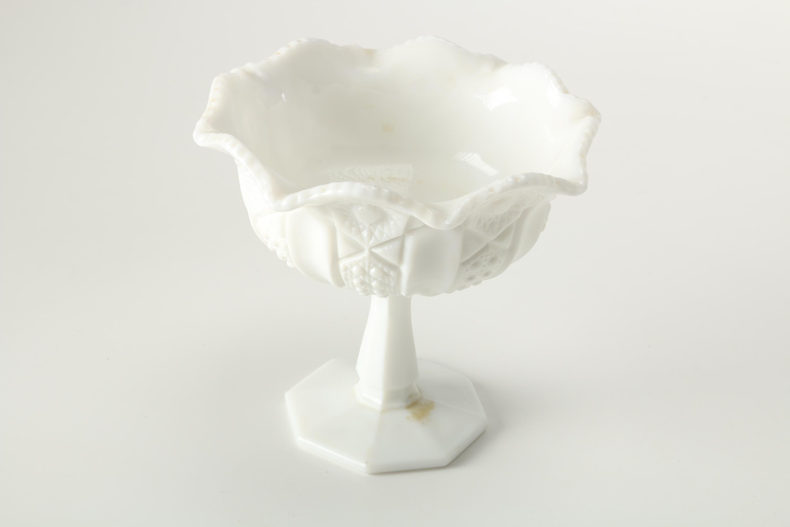 White Milk Glass Hobnail and Fenton Tableware