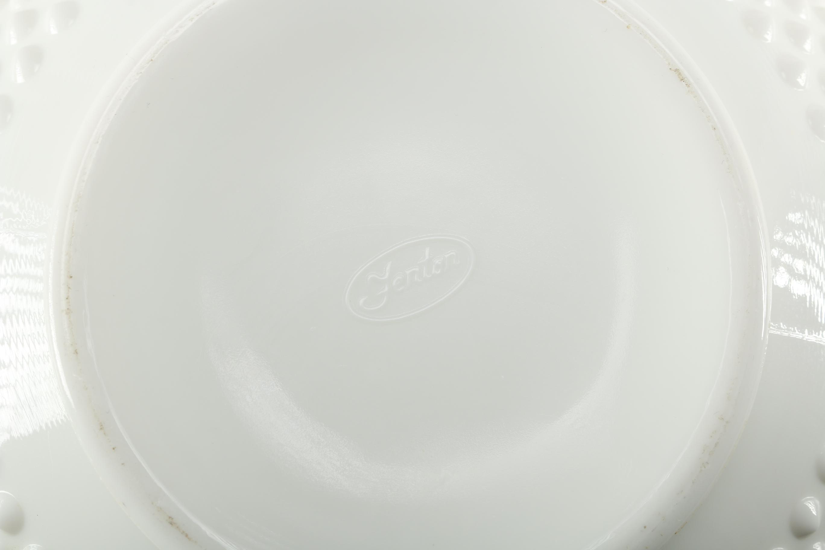 White Milk Glass Hobnail and Fenton Tableware