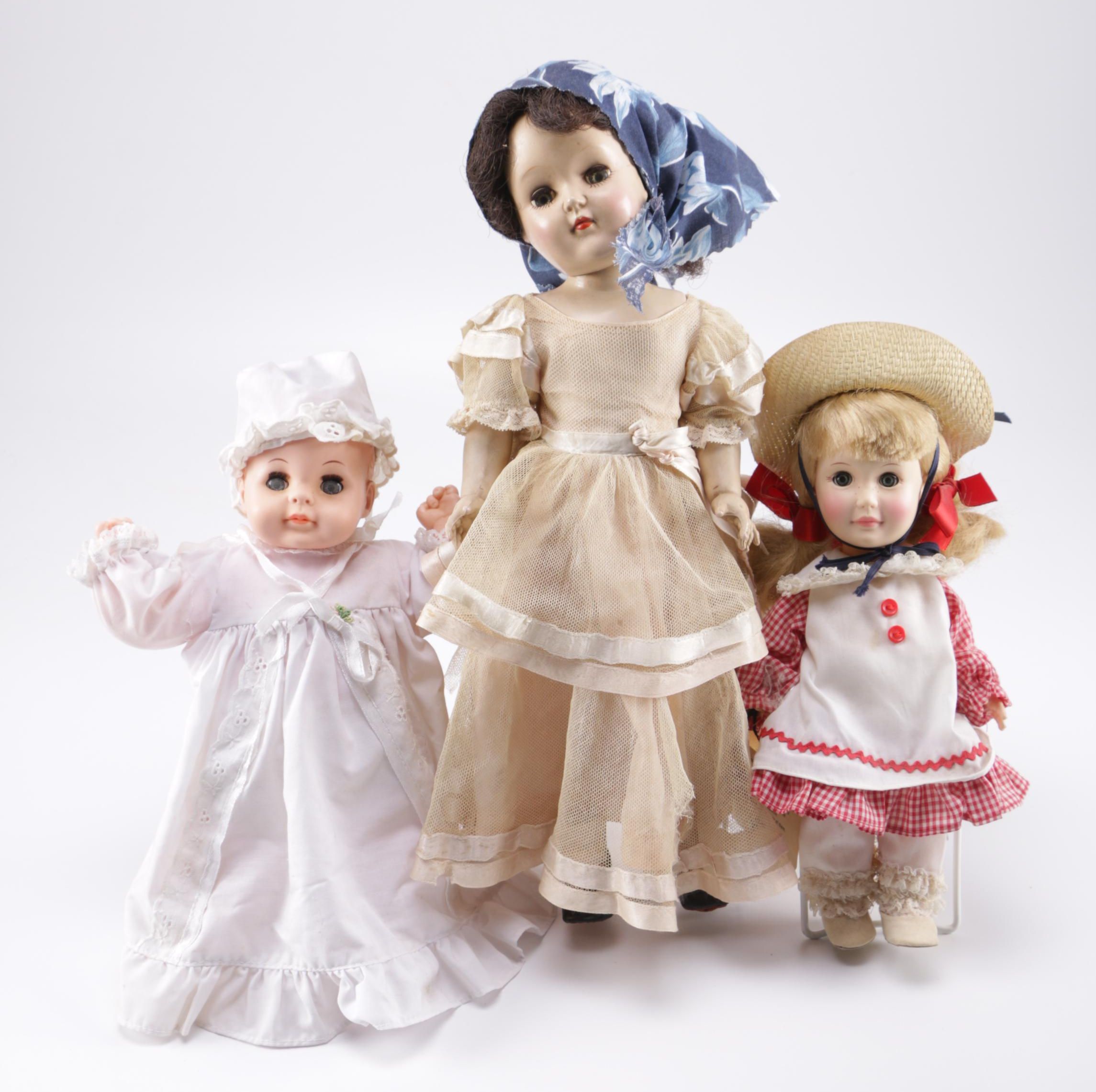 Vintage Ideal, Playmate, and Effanbee Dolls