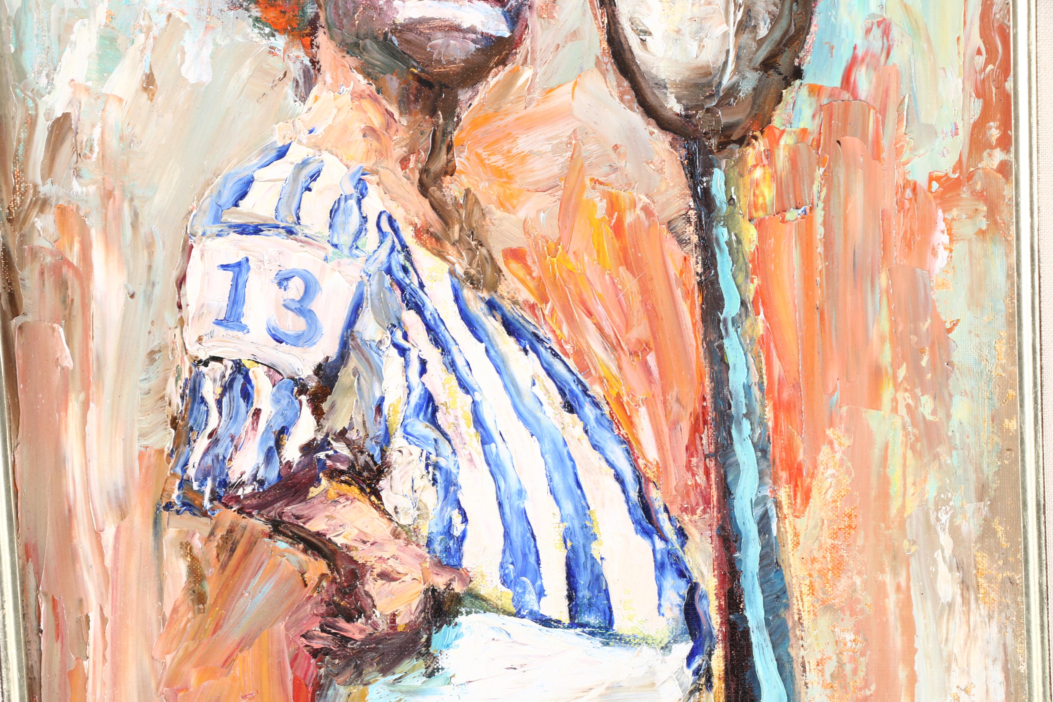 George Bohland Oil Painting on Canvas Board of Clown