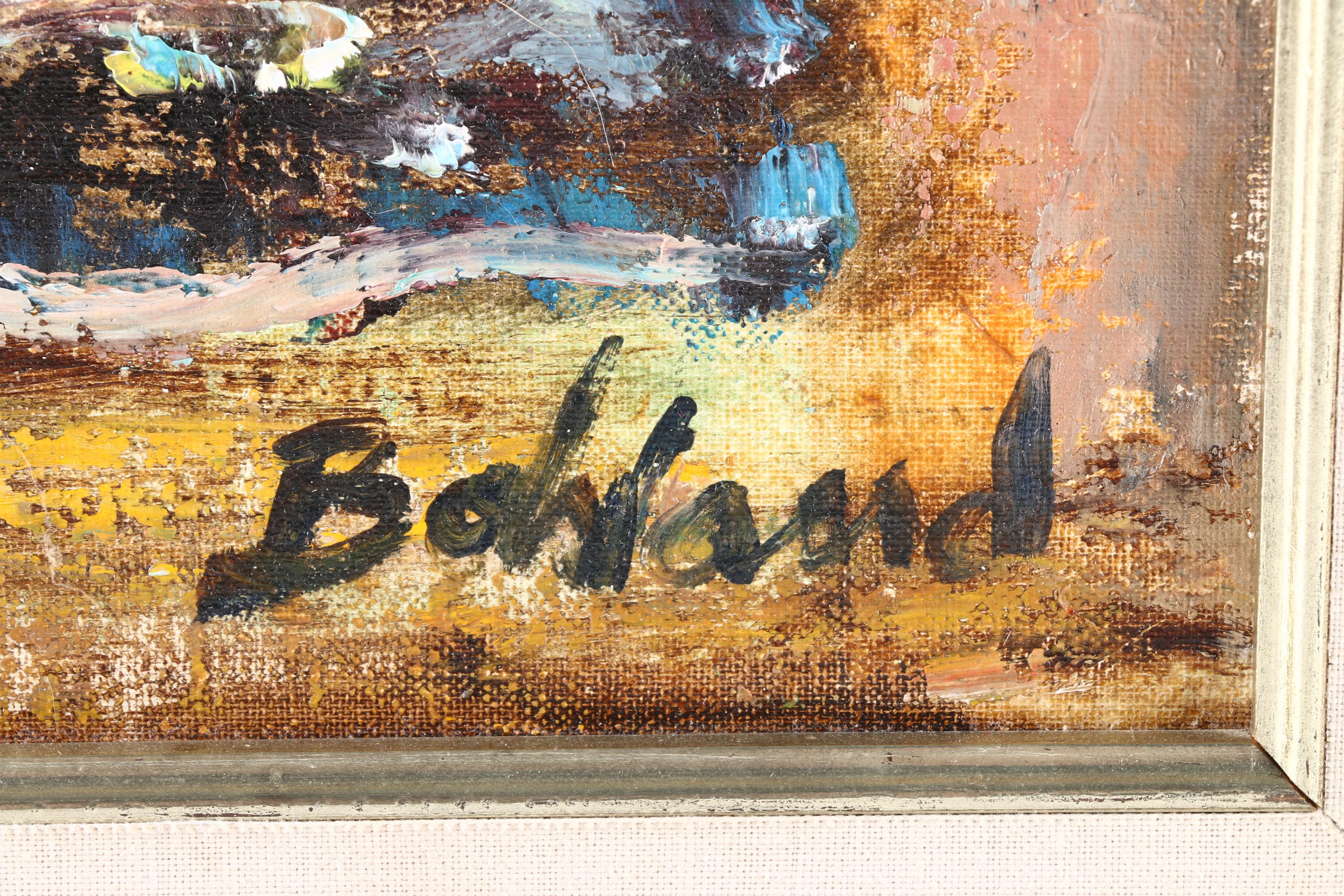 George Bohland Oil Painting on Canvas Board of Clown