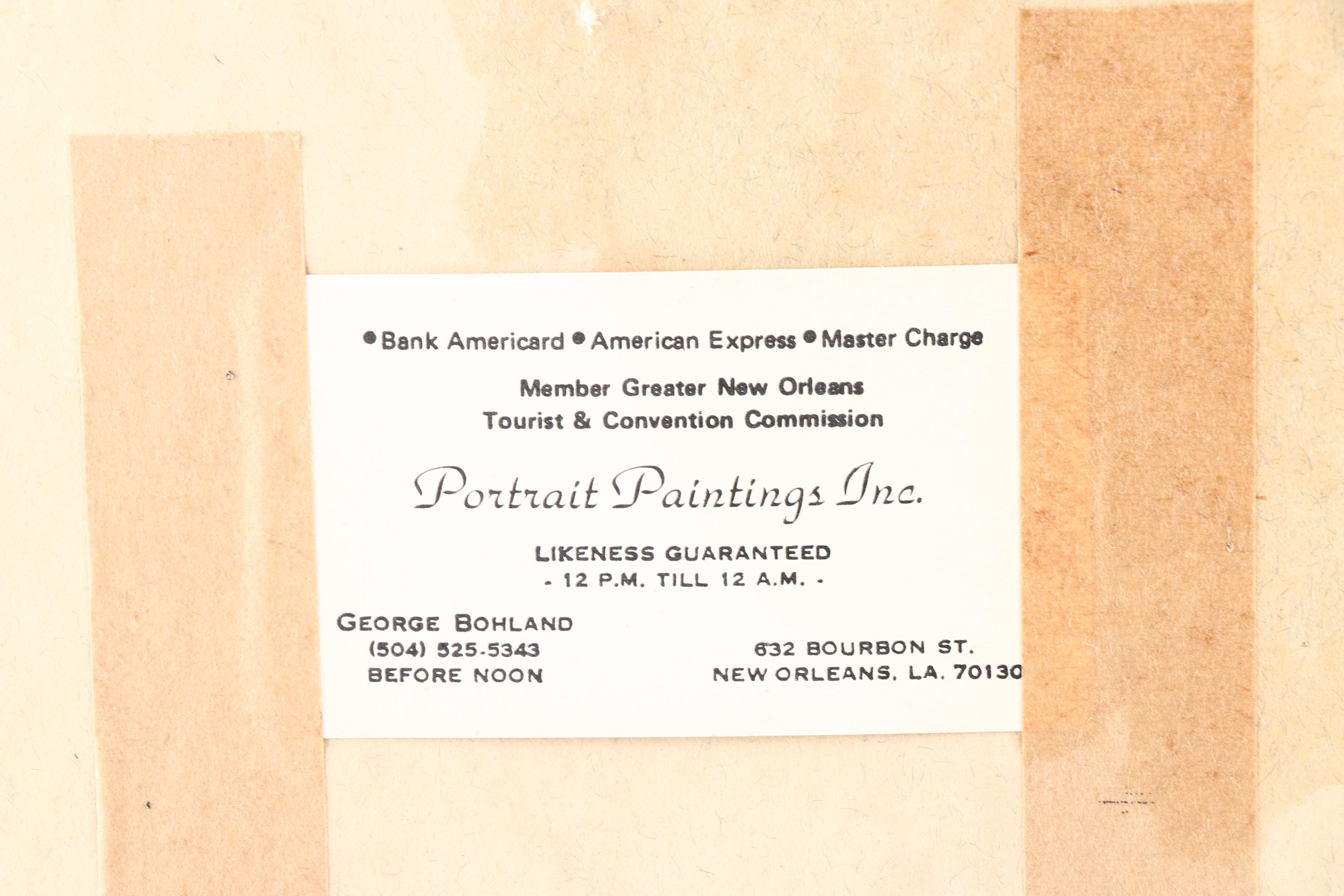 George Bohland Oil Painting on Canvas Board of Clown