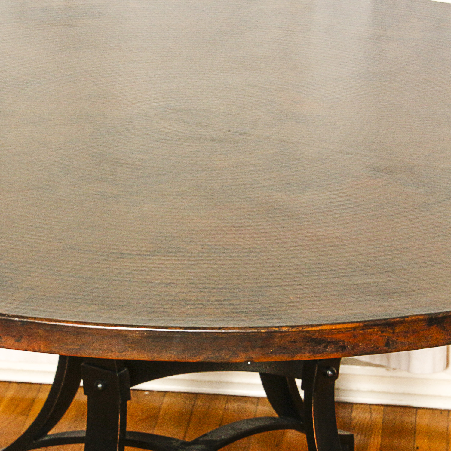 Contemporary Circular Copper Dining Table