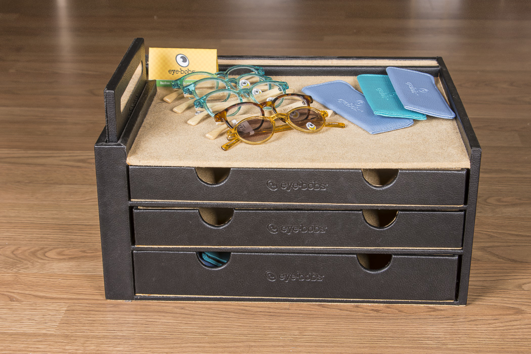 Eyebobs Retail Display with Five Eyebobs Children's Reading Glasses and Cases