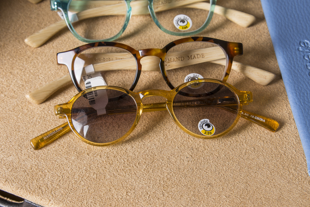 Eyebobs Retail Display with Five Eyebobs Children's Reading Glasses and Cases