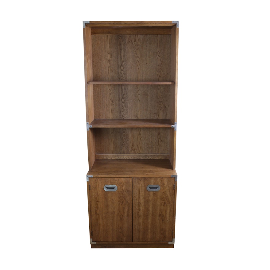 Oak Laminate Cabinet With Bookcase