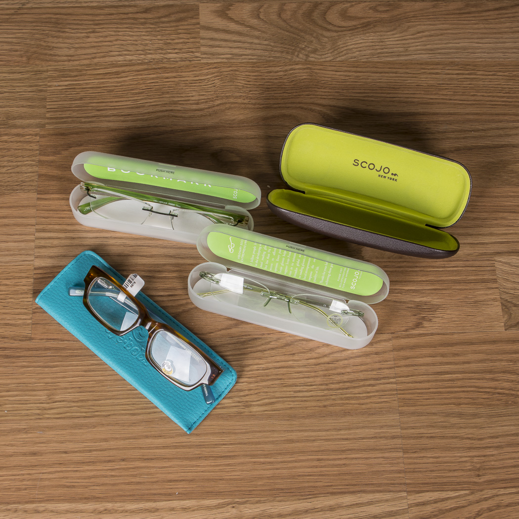 Eyebobs and Scojo Gels Reader Glasses with Cases