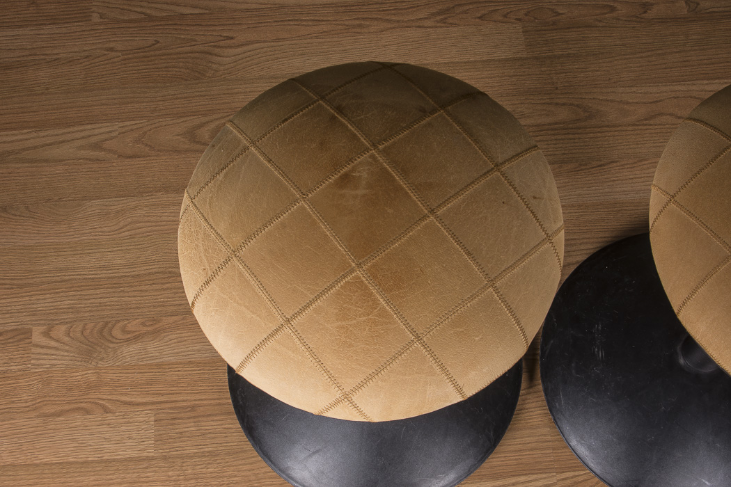 Suede Top Swivel Stools